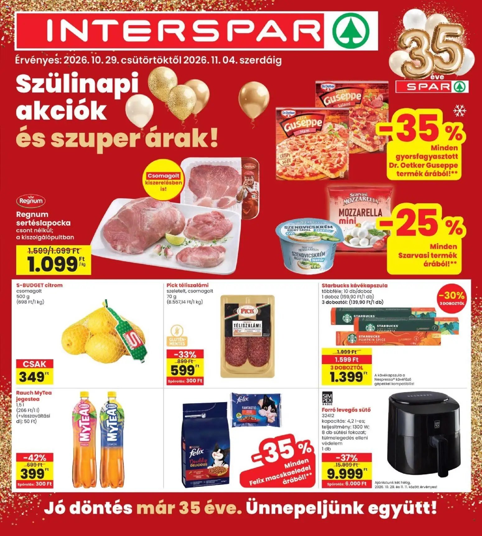 ﻿Interspar akciós újság új ﻿2026.10.29. - ﻿online lapozható
