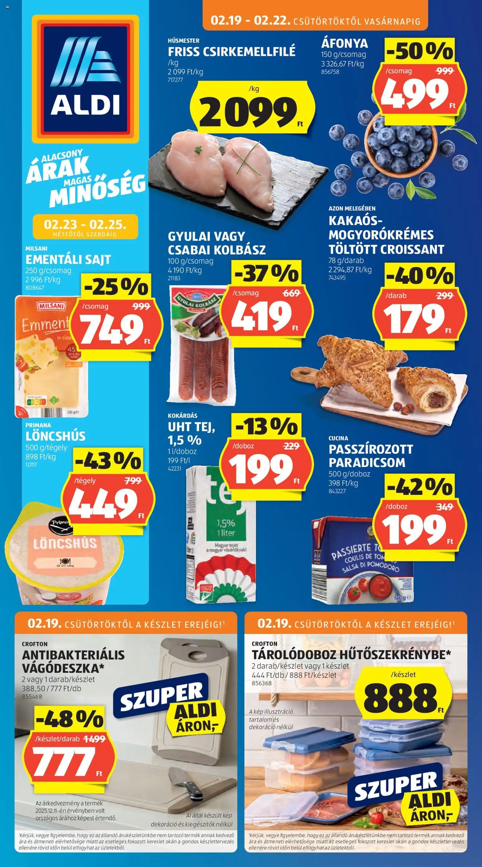 Aldi újság 2026.02.19. Akciós újság Aldi (2026-02-19 - 2026-02-25)