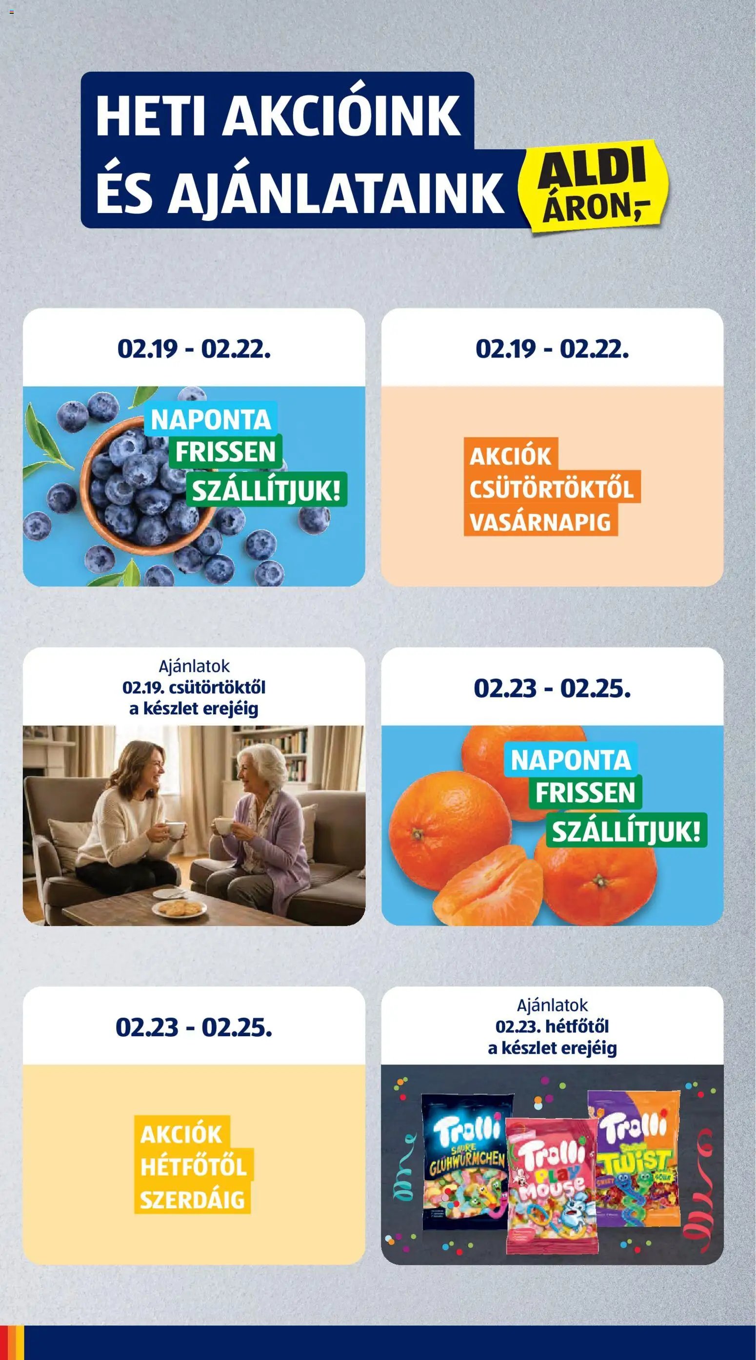 Aldi újság 2026.02.19. Akciós újság Aldi (2026-02-19 - 2026-02-25)