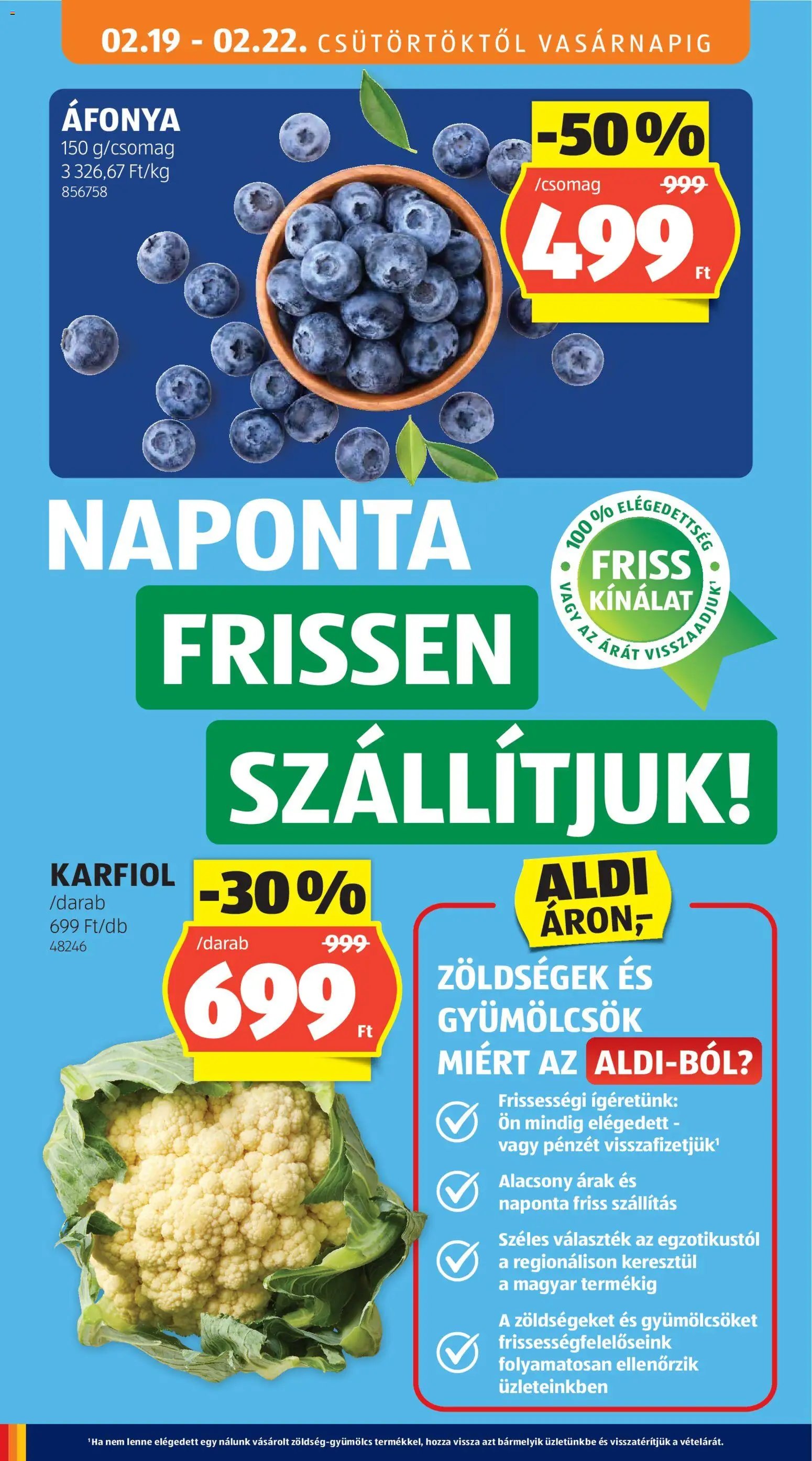 Aldi újság 2026.02.19. Akciós újság Aldi (2026-02-19 - 2026-02-25)