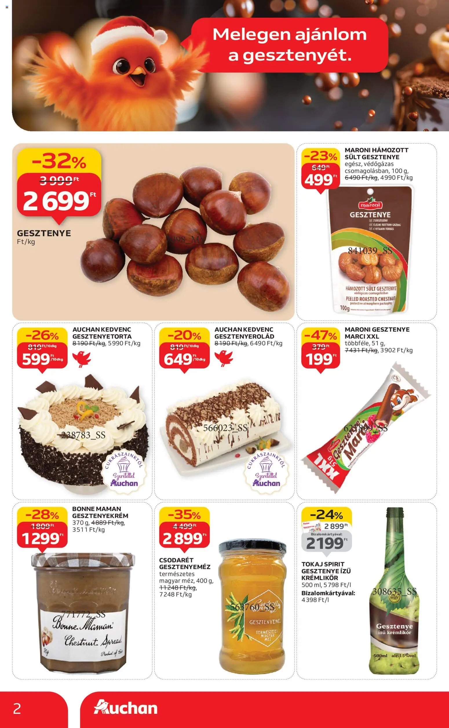 Auchan újság 2025.11.06. Hipermarket gesztenye ajánlataink (2025-11-06 - 2025-11-19)