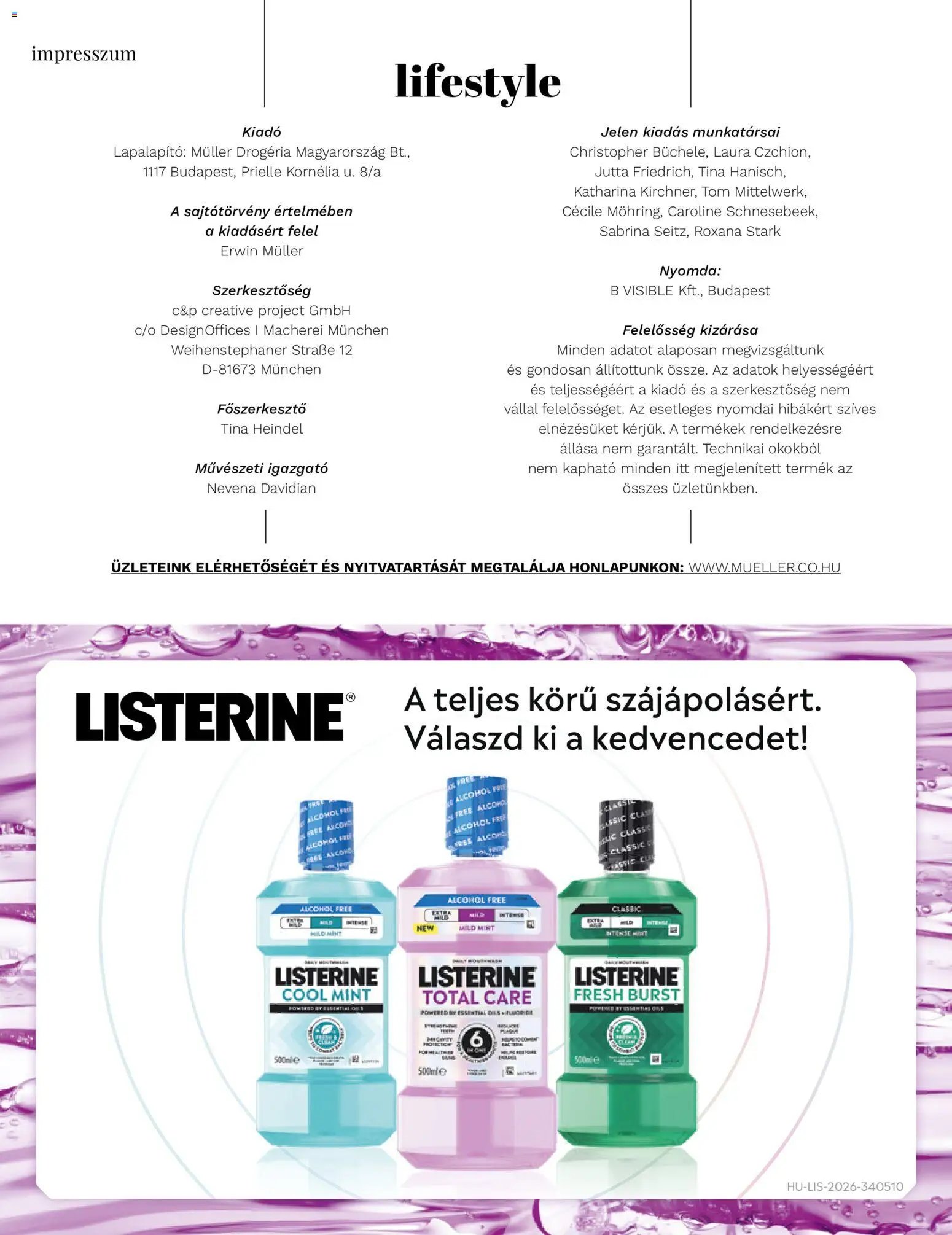 Müller újság 2026.10.02. Müller Lifestyle magazin