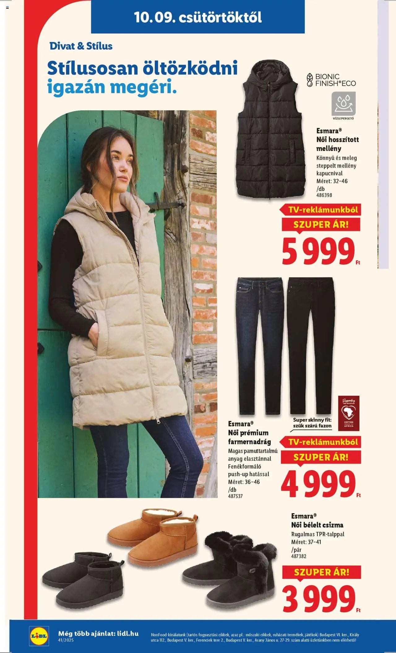 Lidl újság 2025.10.09. Nonfood kínálatunk (2025-10-09 - 2025-10-15)