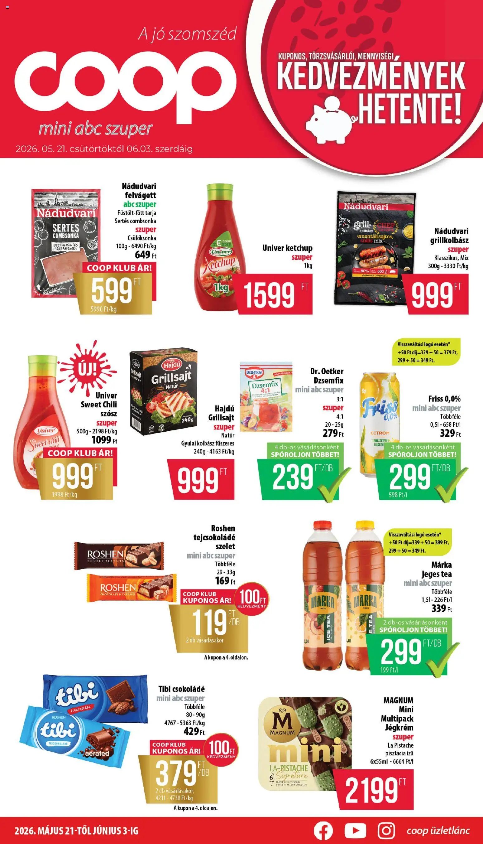 COOP újság 2026.05.21. COOP - Mini & Abc & Szuper / Nyírzem (2026-05-21 - 2026-06-03)