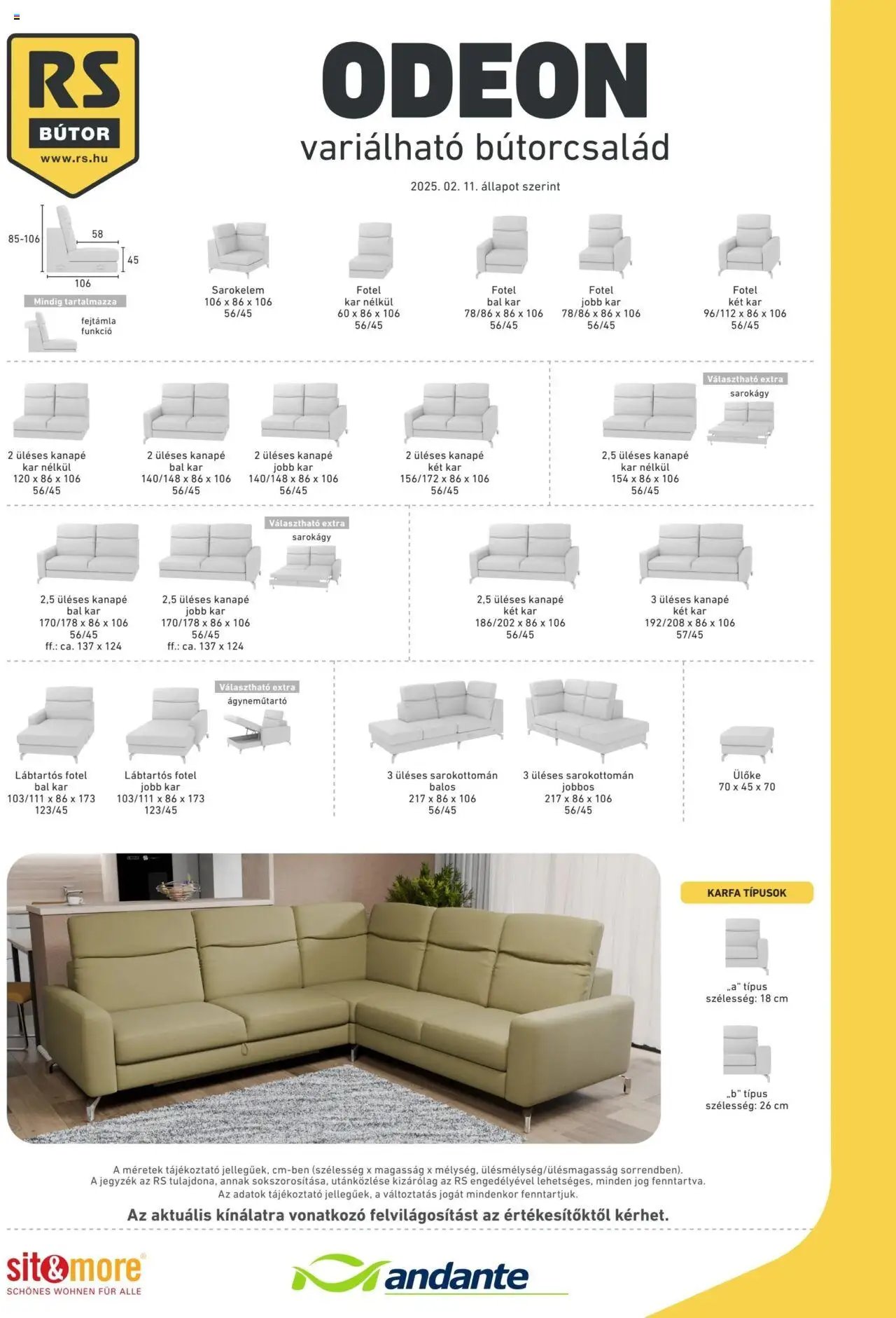 RS Bútor újság 2025.02.11. Odeon elemjegyzék (2025-02-11)