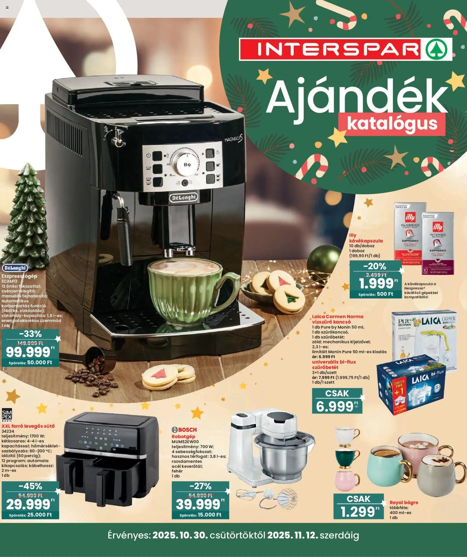 Interspar újság 2025.10.30. Ajándék katalógus (2025-10-30 - 2025-11-12)