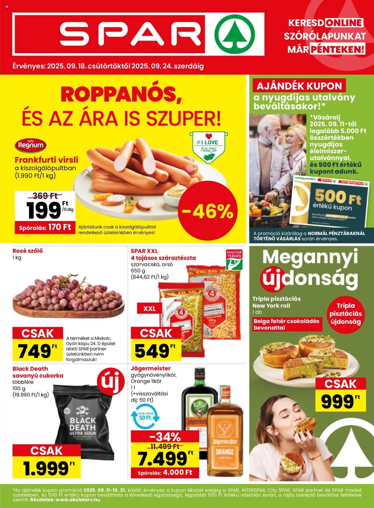 Spar újság 2025.09.18. Akciós újság Spar (2025-09-18 - 2025-09-24)