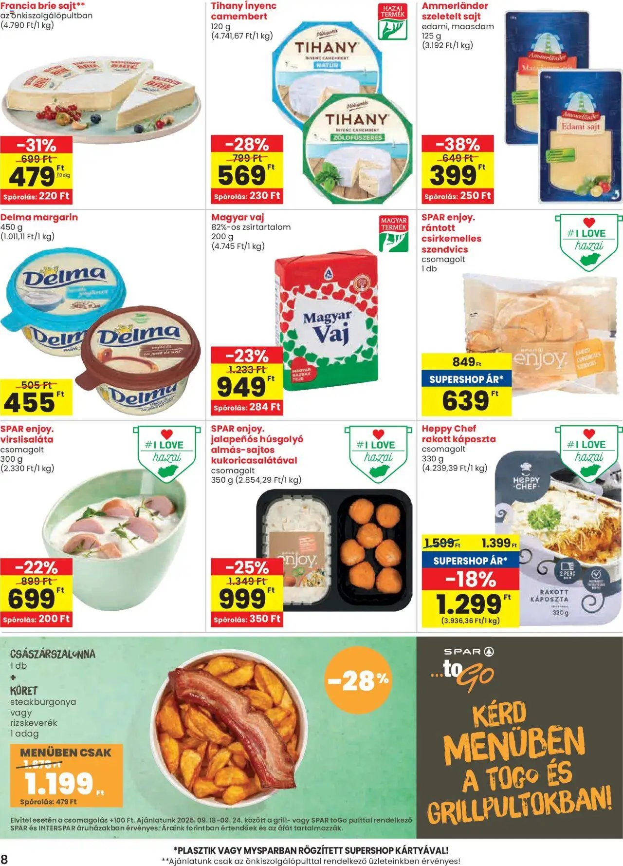 Spar újság 2025.09.18. Akciós újság Spar (2025-09-18 - 2025-09-24)
