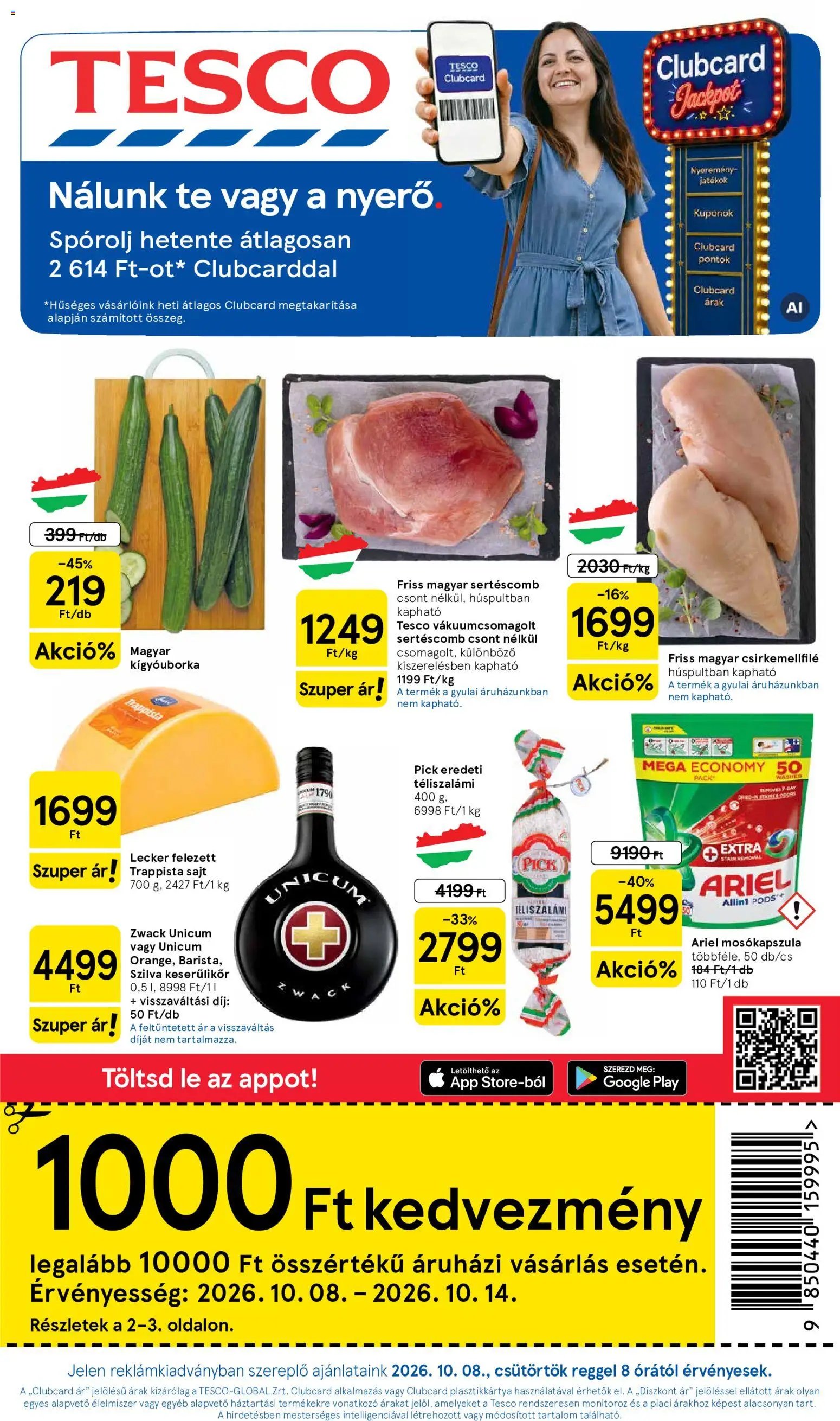 Tesco újság 2026.10.08. Tesco aktuális akciós újság