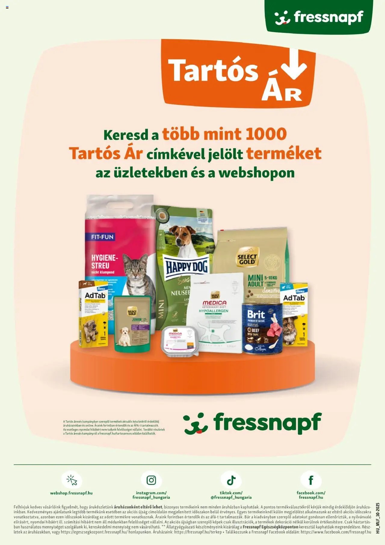 Fressnapf újság 2025.10.09. Akciós újság Fressnapf (2025-10-09 - 2025-10-15)