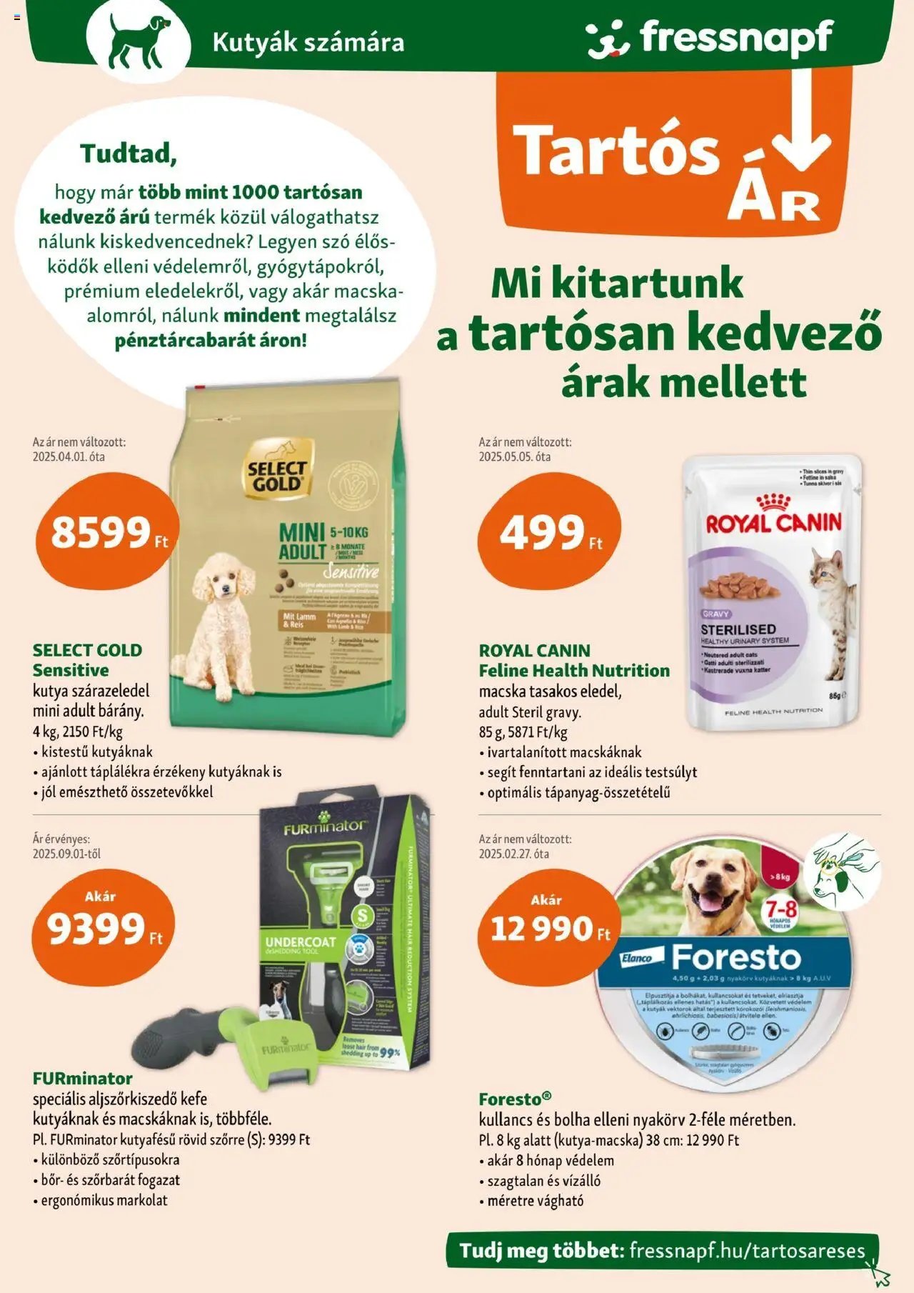 Fressnapf újság 2025.10.09. Akciós újság Fressnapf (2025-10-09 - 2025-10-15)