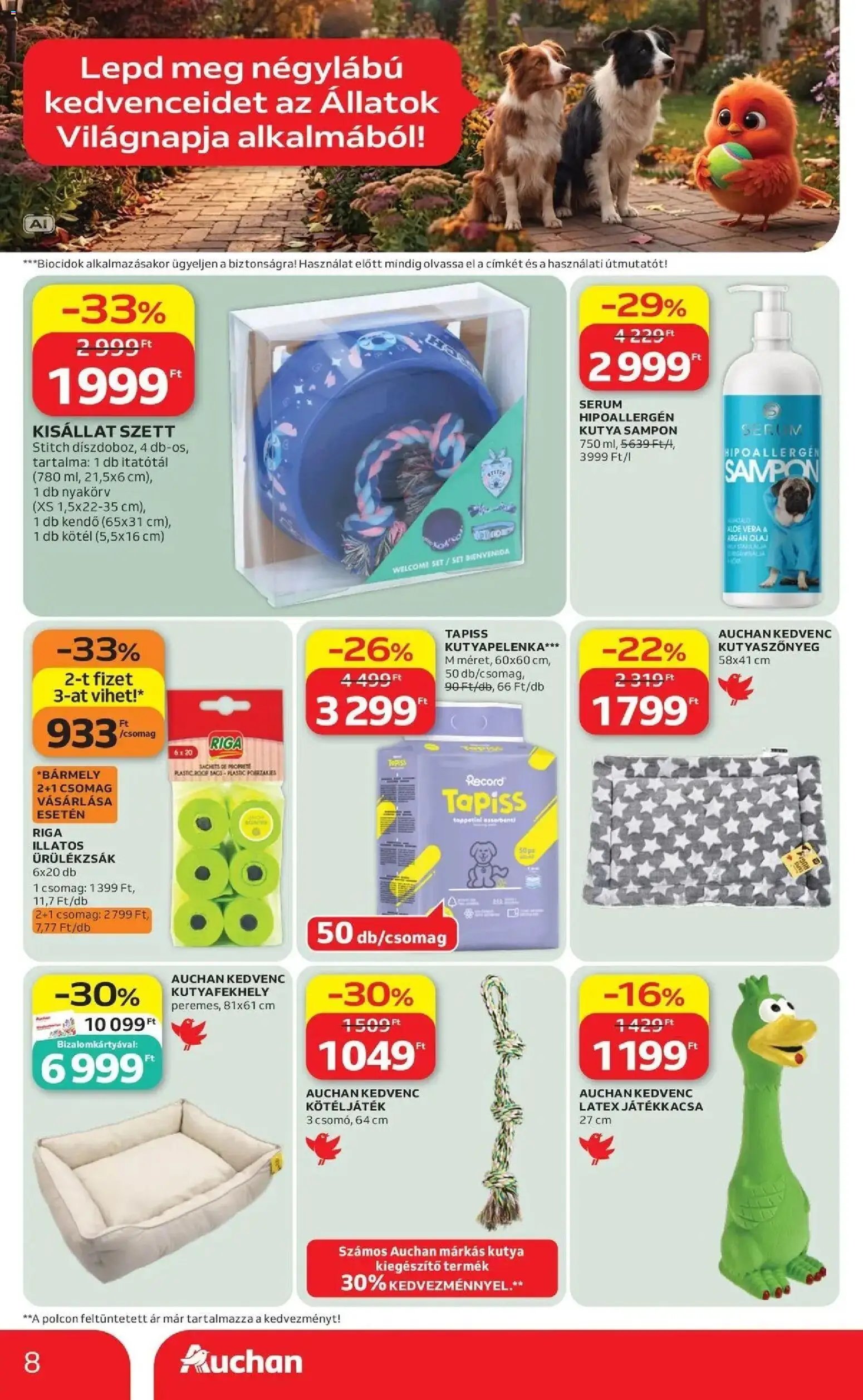 Auchan újság 2026.09.24. Auchan Állatvilág ajánlatok Fót