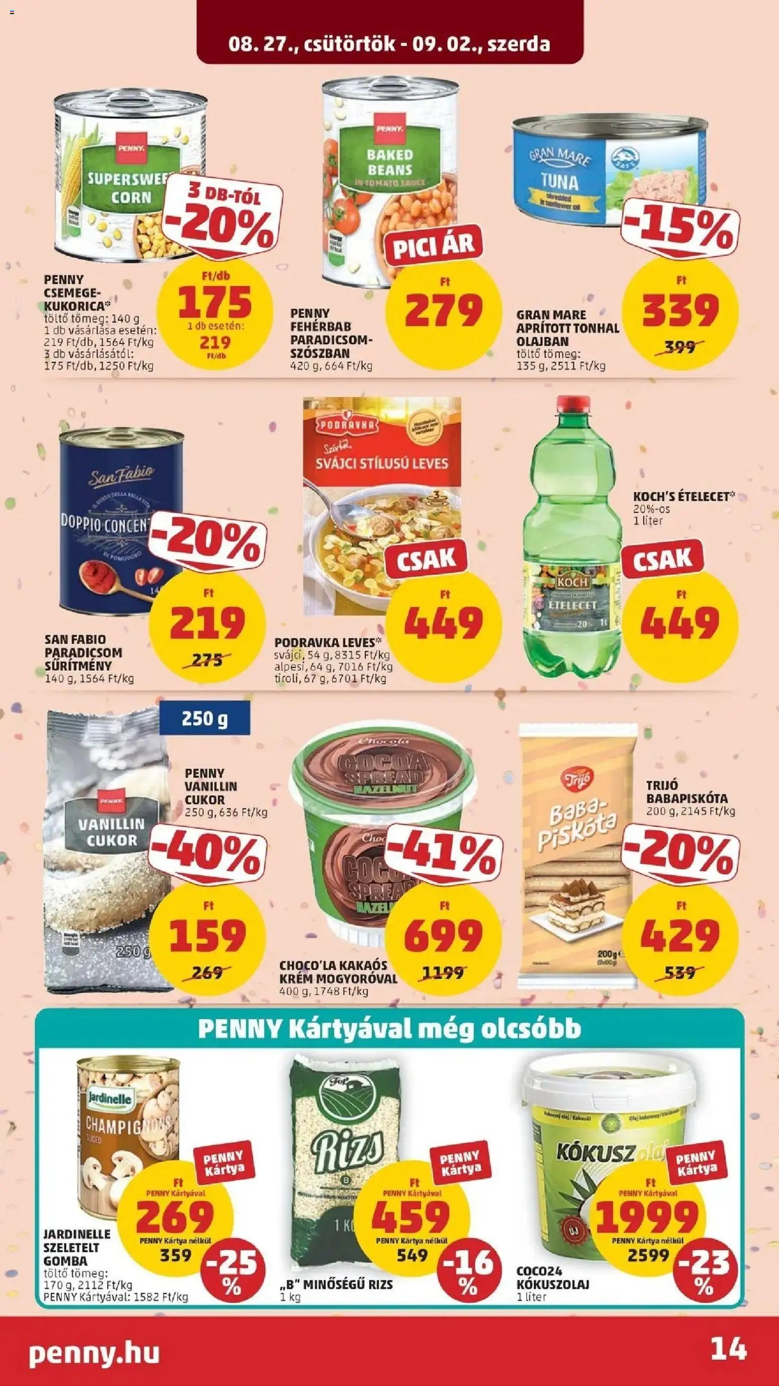 PENNY újság 2026.08.27. PENNY aktuális akciós újság