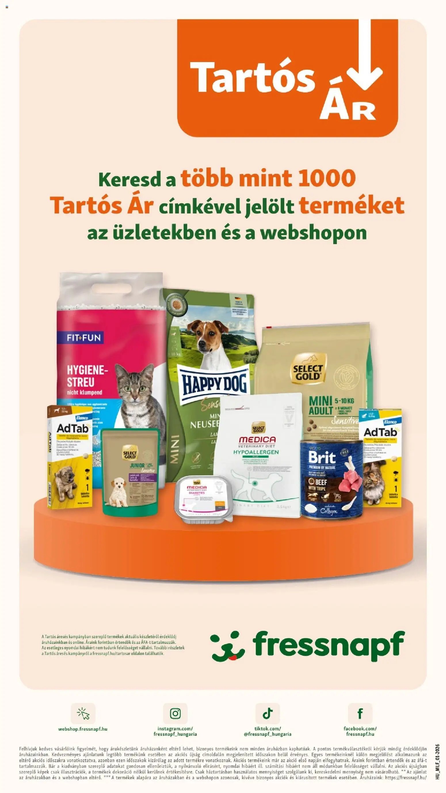 Fressnapf újság 2026.01.08. Akciós újság Fressnapf (2026-01-08 - 2026-01-14)