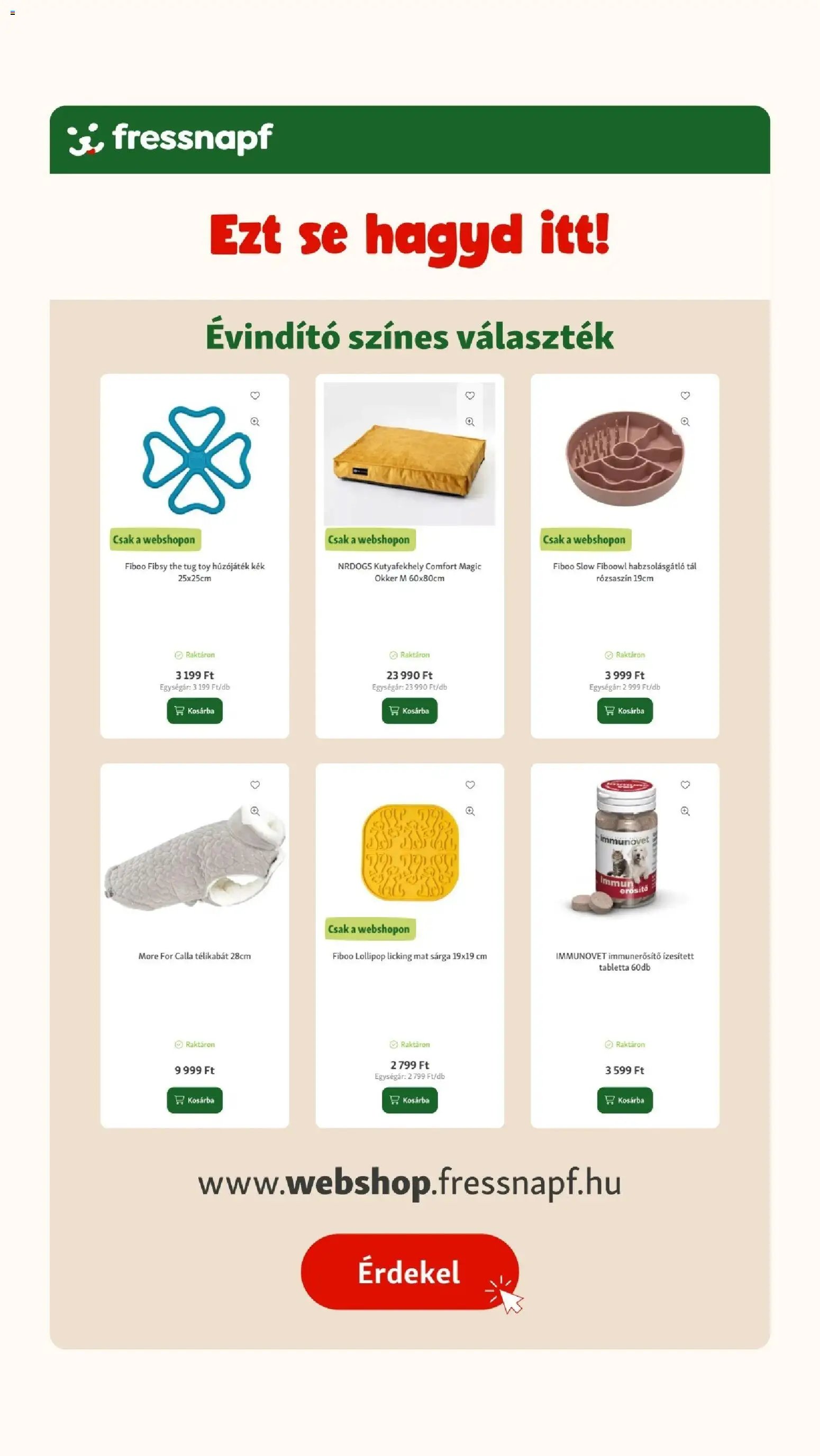 Fressnapf újság 2026.01.08. Akciós újság Fressnapf (2026-01-08 - 2026-01-14)