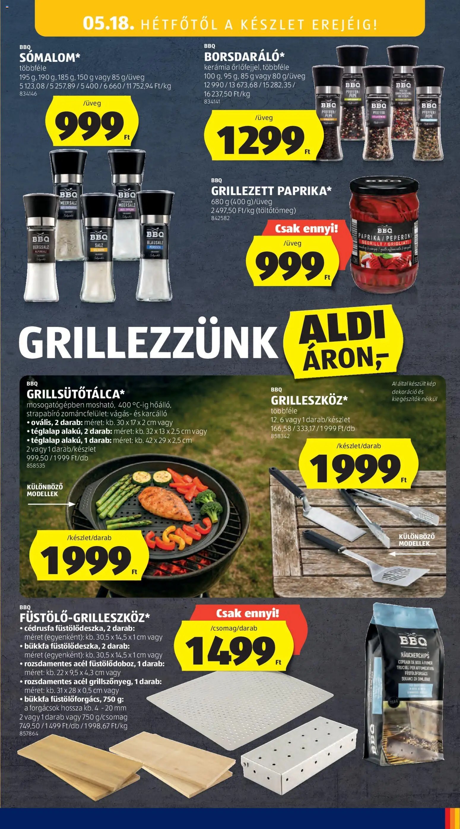 Aldi újság 2026.05.14. Aldi Középső sor termékei (2026-05-14 - 2026-05-20)
