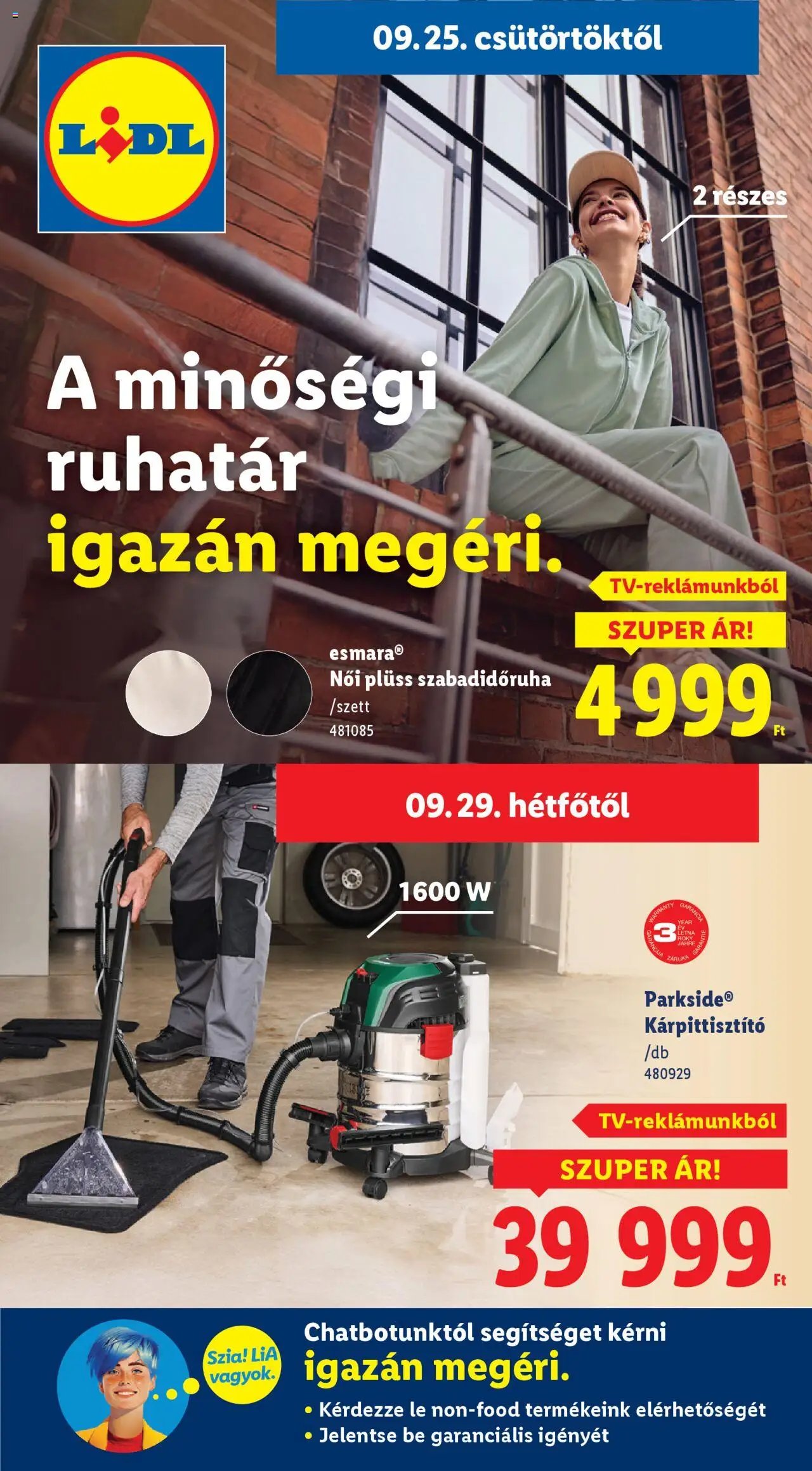 Lidl újság 2025.09.25. Nonfood kínálatunk (2025-09-25 - 2025-10-01)
