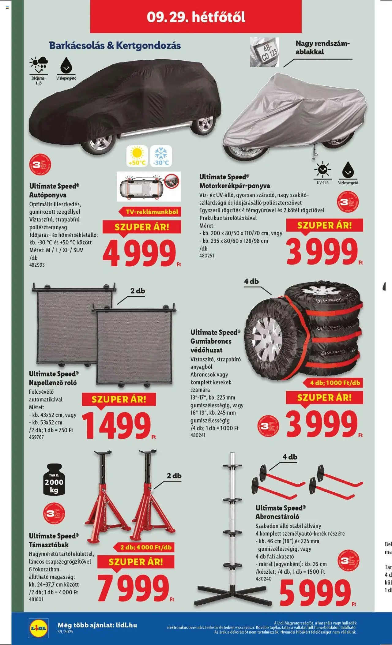 Lidl újság 2025.09.25. Nonfood kínálatunk (2025-09-25 - 2025-10-01)
