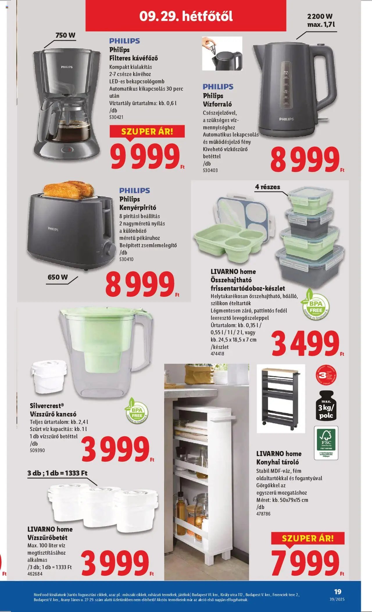 Lidl újság 2025.09.25. Nonfood kínálatunk (2025-09-25 - 2025-10-01)