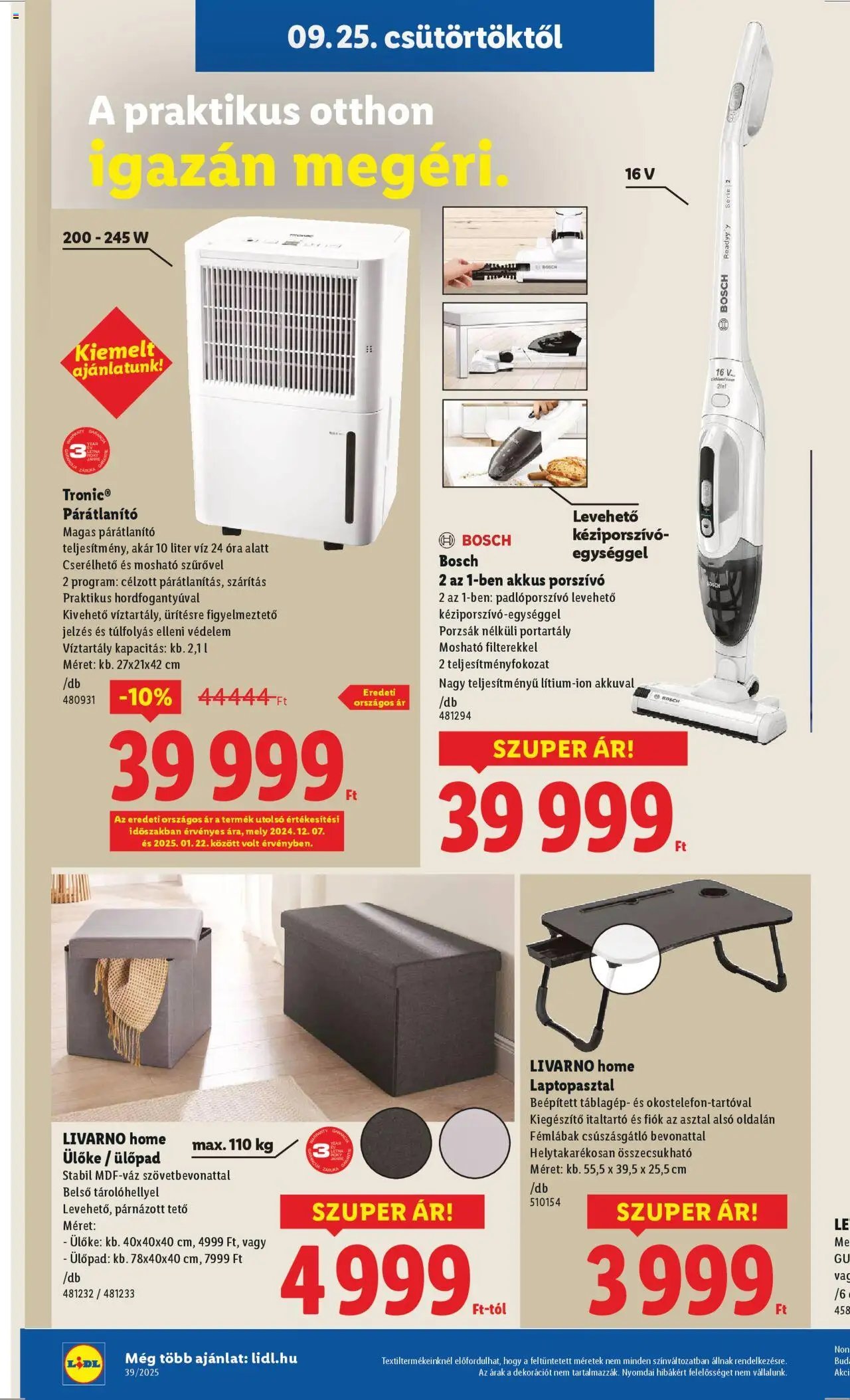 Lidl újság 2025.09.25. Nonfood kínálatunk (2025-09-25 - 2025-10-01)