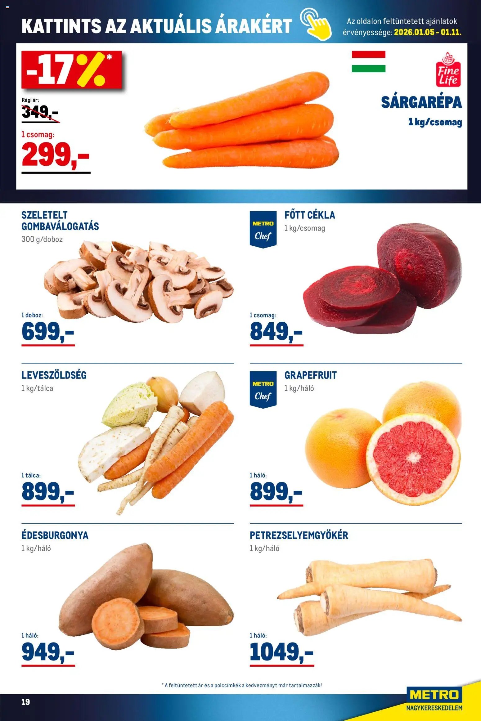 Metro újság 2026.01.02. Élelmiszer és Szezonális katalógus 2026/01 (2026-01-02 - 2026-01-31)