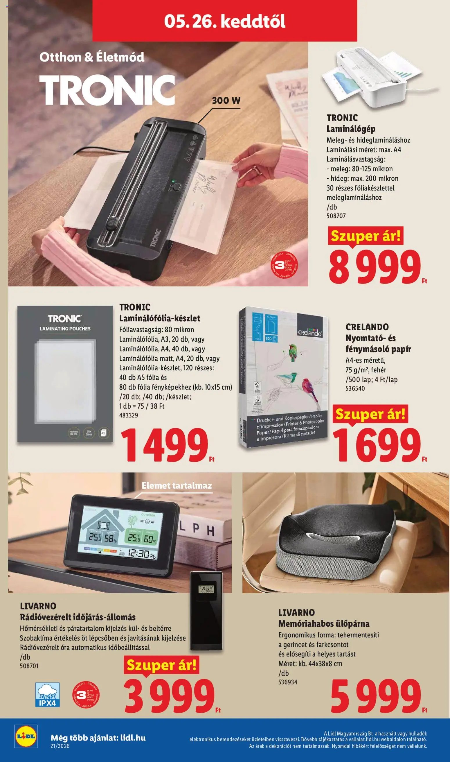 Lidl újság 2026.05.21. Lidl Nonfood kínálatunk (2026-05-21 - 2026-05-27)