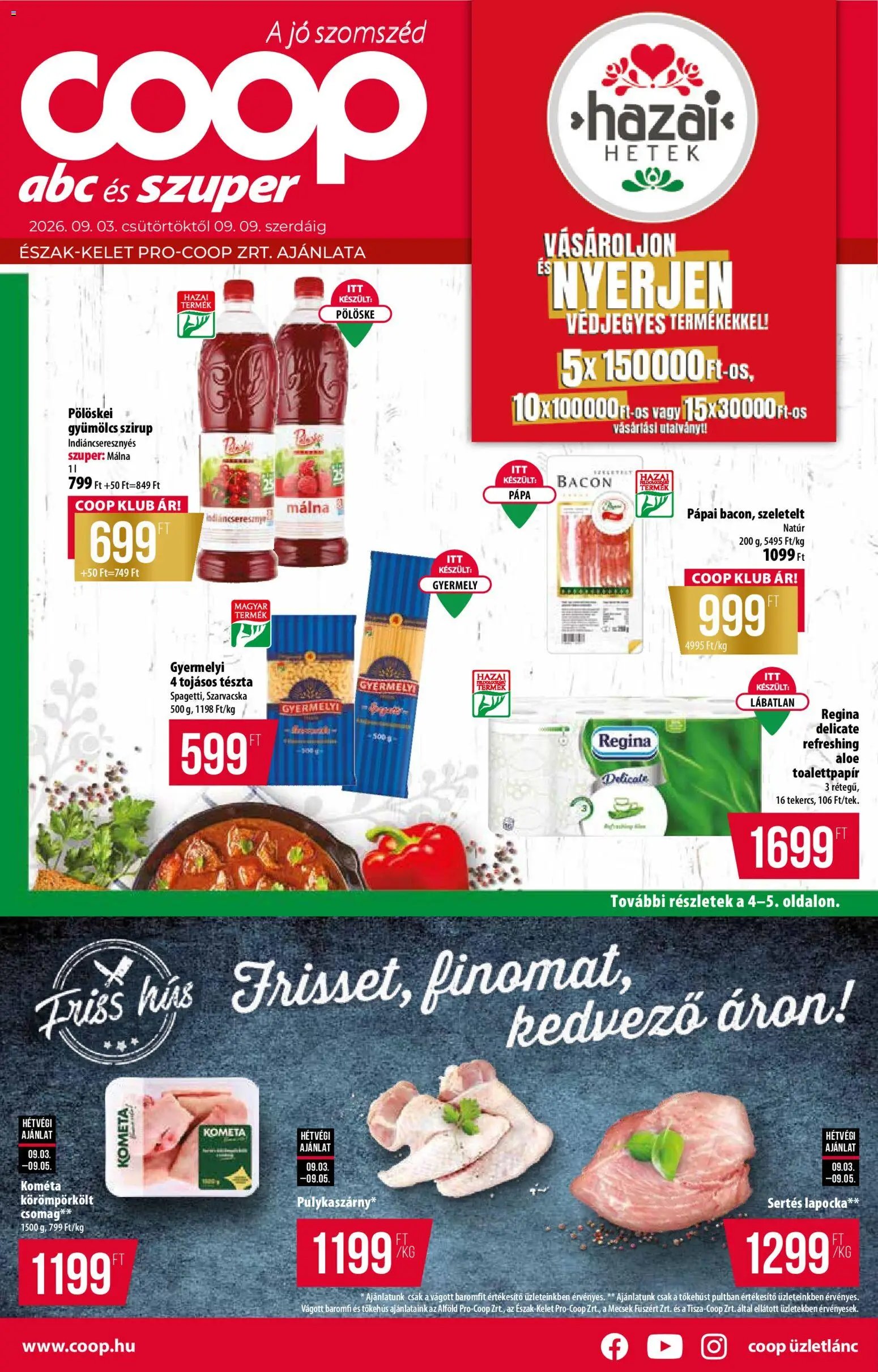 COOP újság 2026.09.03. COOP - Újság Észak Kelet Pro-Coop Zrt
