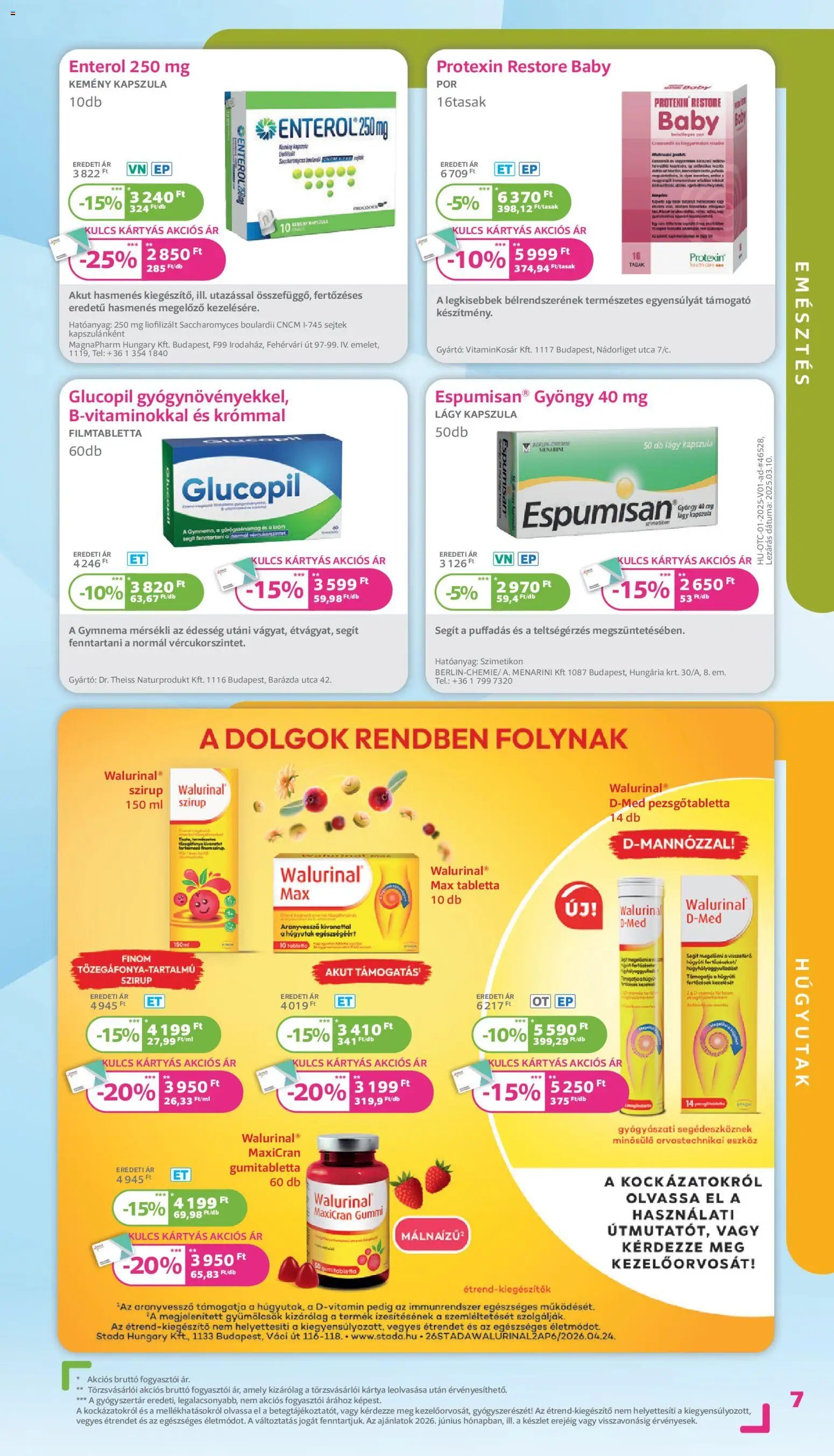 Kulcs Patika újság 2026.06.01. Kulcs Patika akciós újság