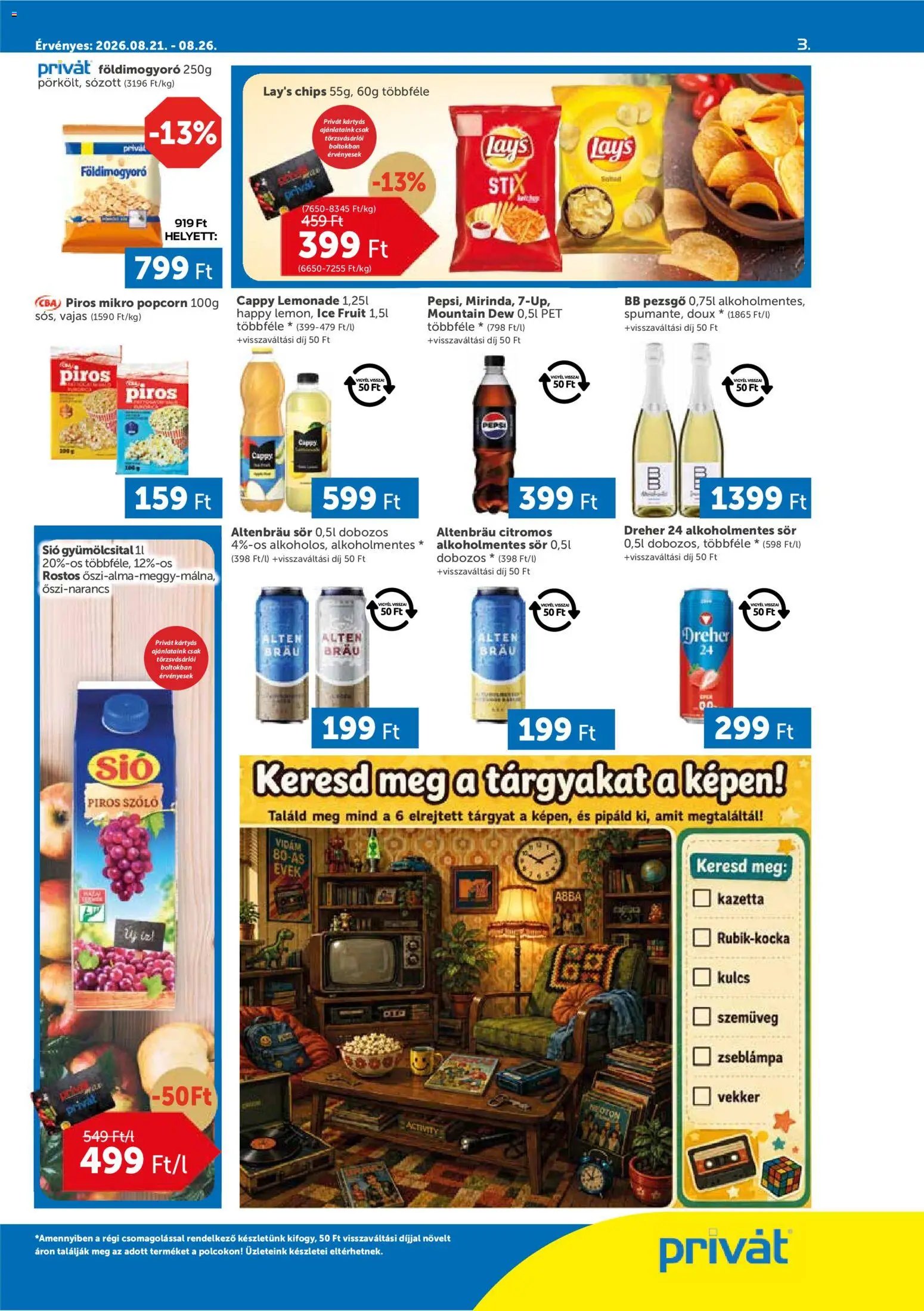 PRIVÁT újság 2026.08.21. PRIVÁT akciós újság