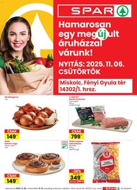Spar újság 2025.11.06. Miskolc üzlet megújulás (2025-11-06 - 2025-11-12)