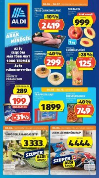 Aldi újság 2026.06.04. Aldi akciós újság Szántód