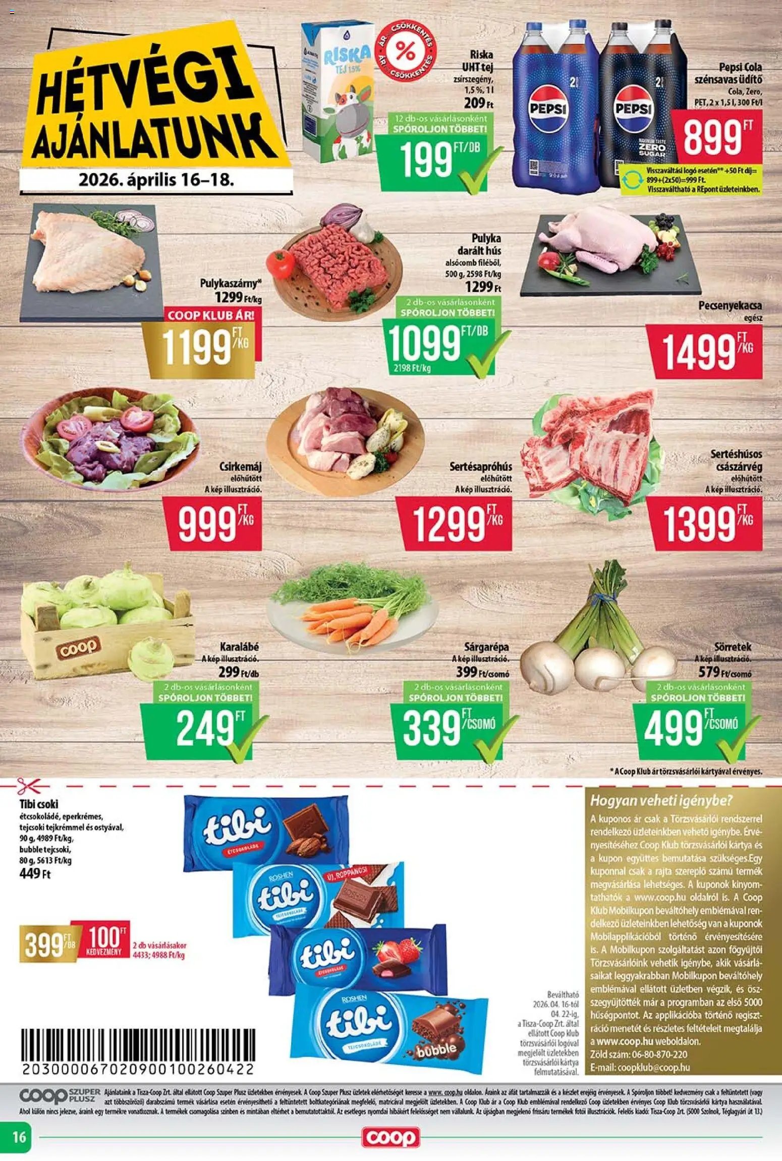 COOP újság 2026.04.16. COOP - Szuper Plusz / Tisza (2026-04-16 - 2026-04-22)