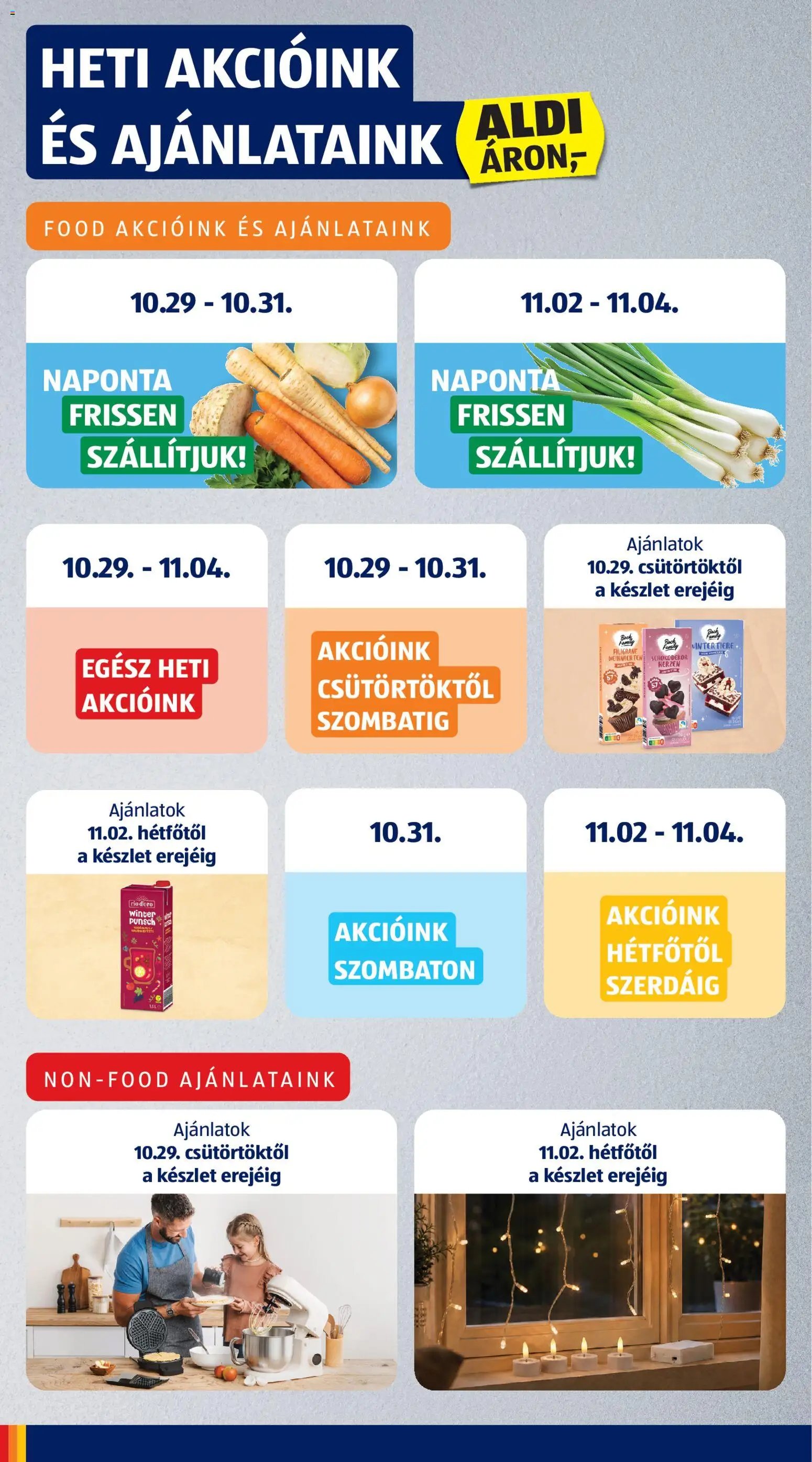 Aldi akciós újság 2026.10.29. - lapozható formában szórólap ✳️