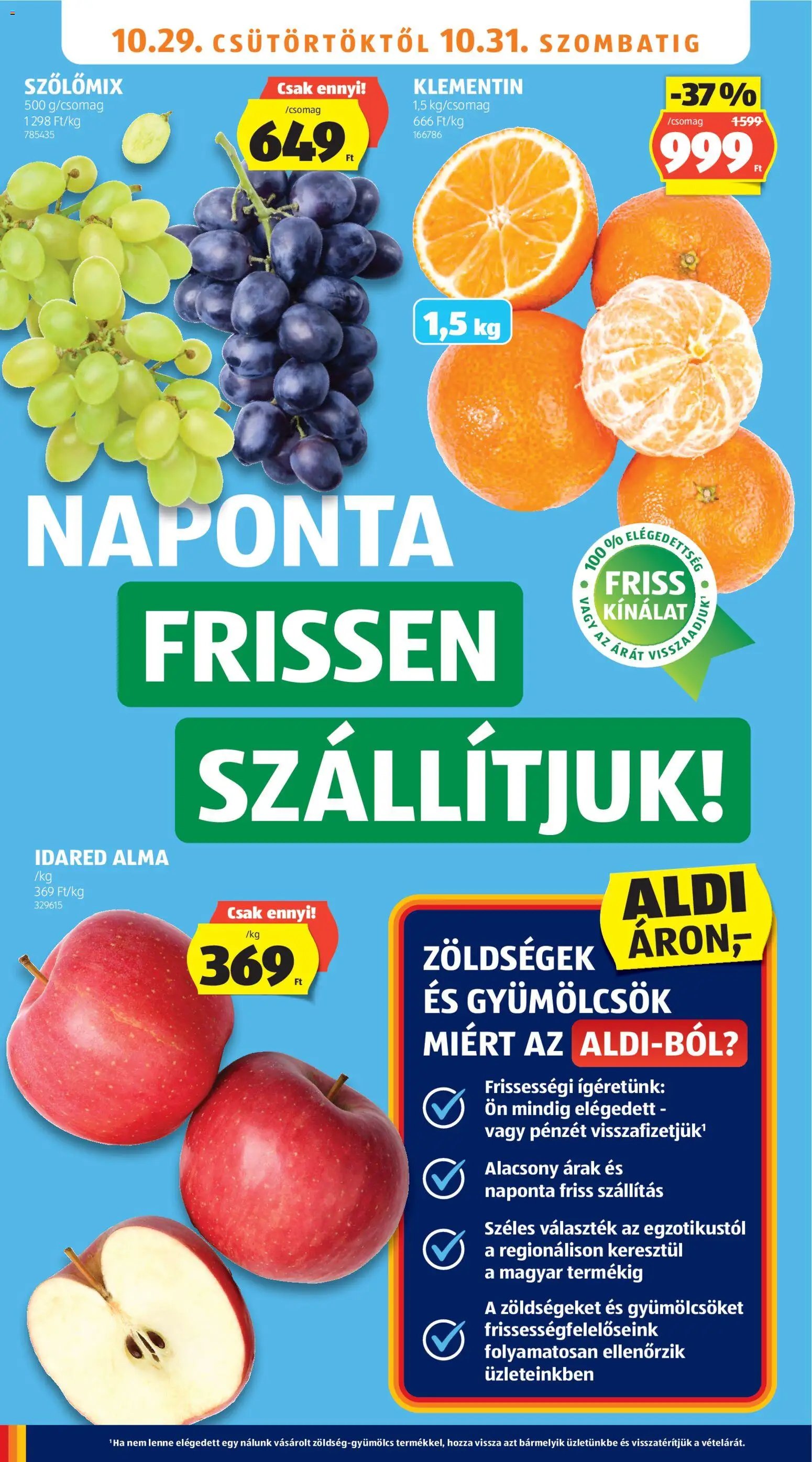 Aldi akciós újság 2026.10.29. - lapozható formában szórólap ✳️