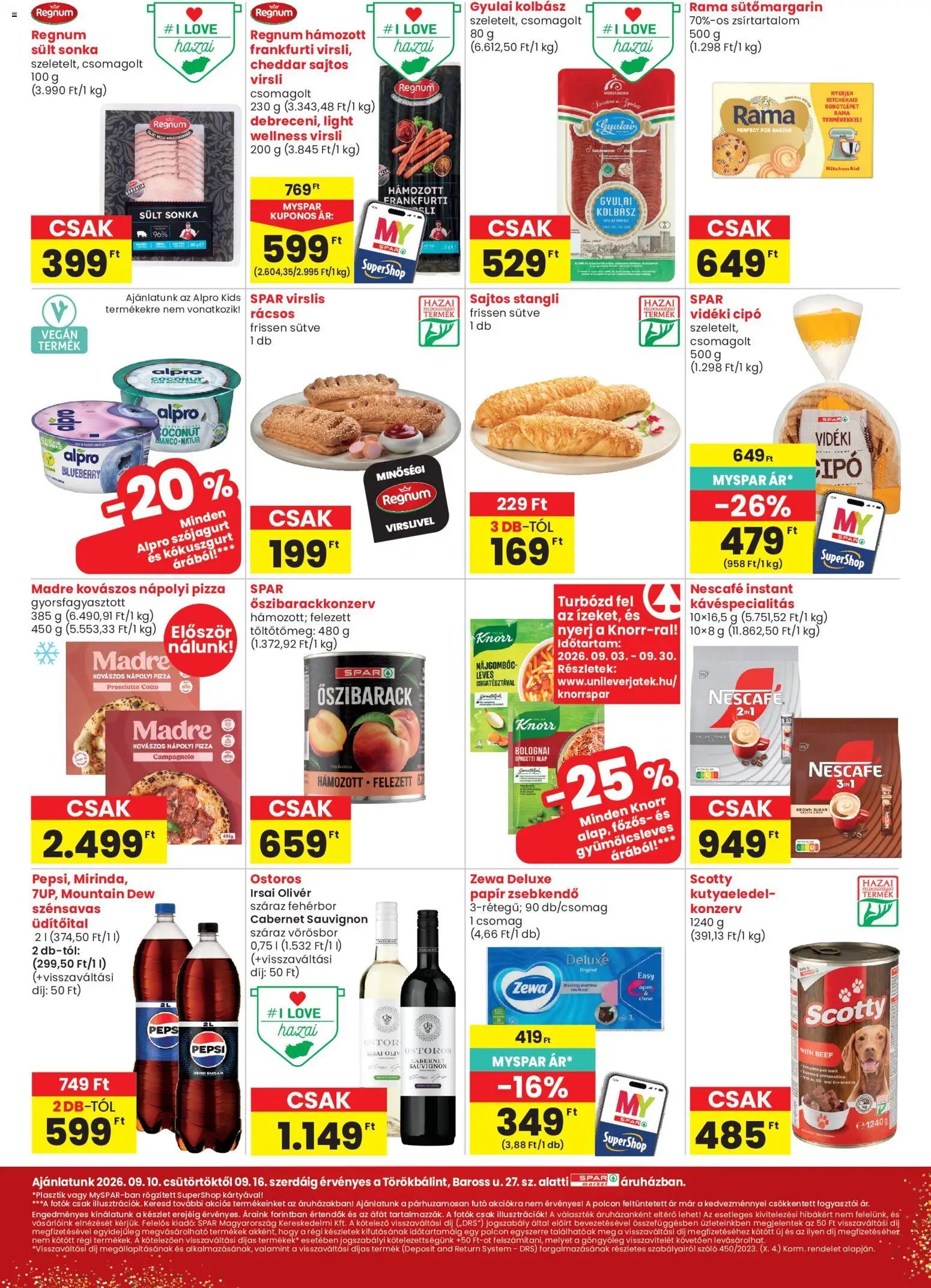 Spar Market újság 2026.09.10. Spar Market akciós újság Törökbálint