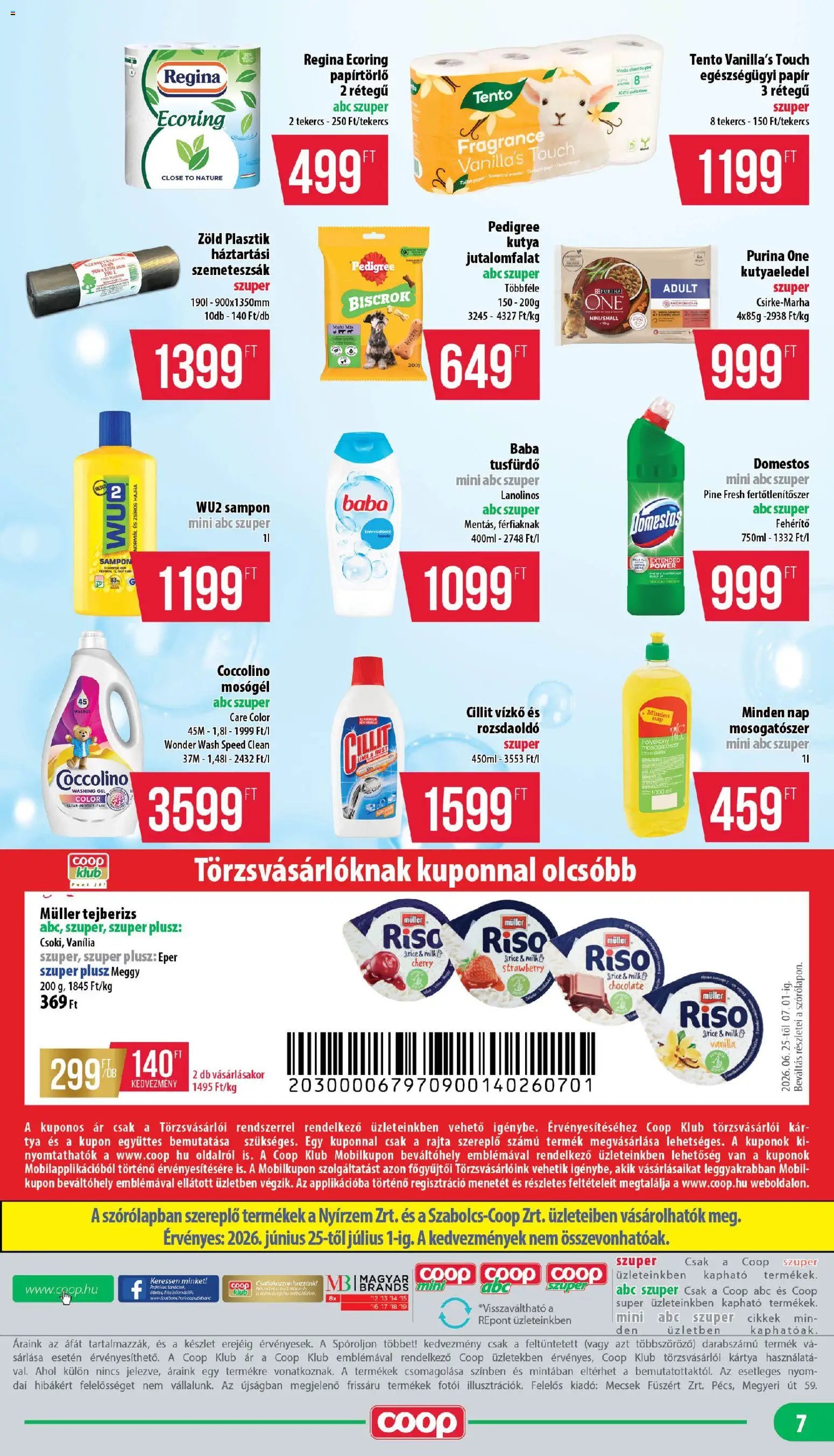 COOP újság 2026.06.25. COOP - Mini & Abc & Szuper / Nyírzem