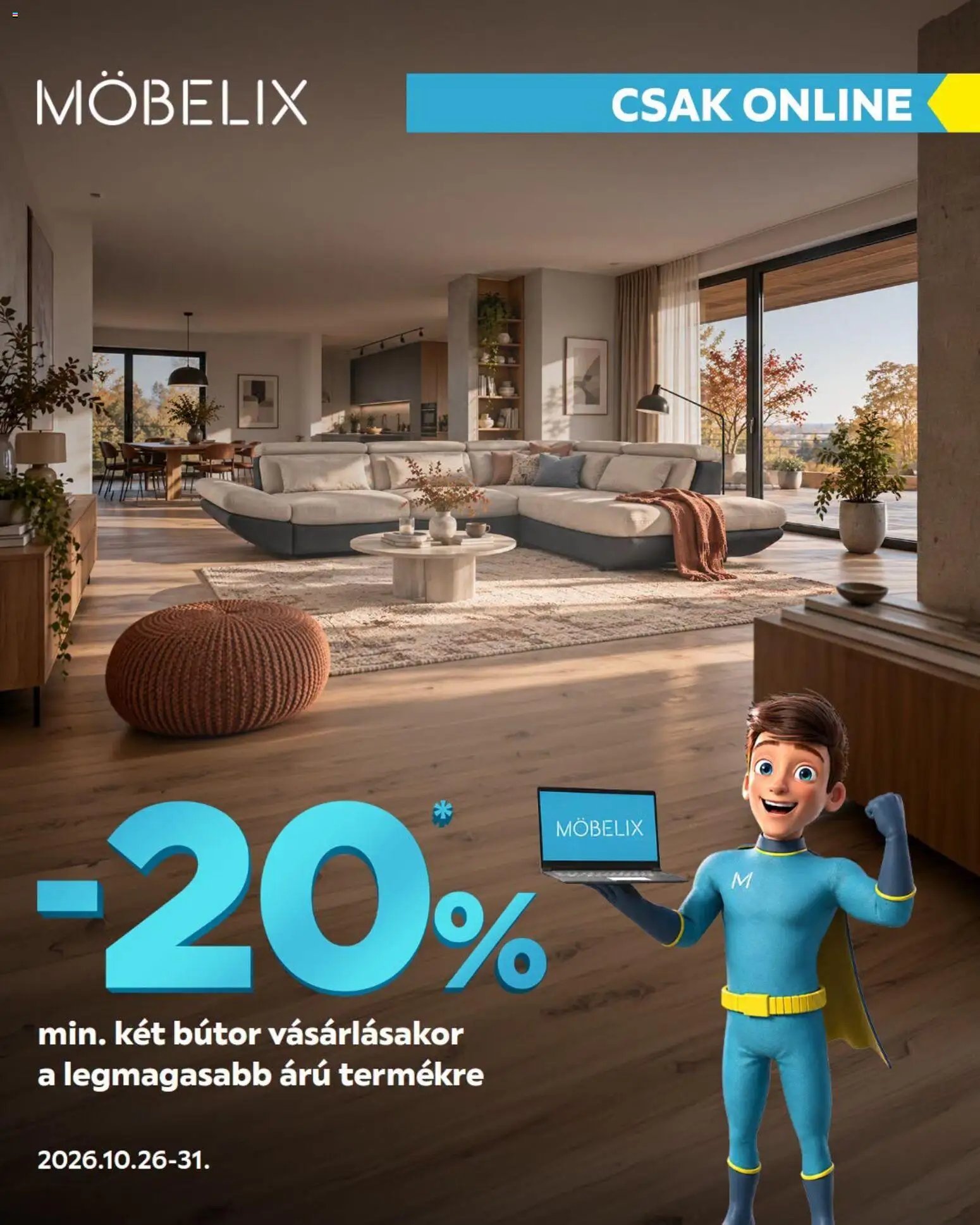 Möbelix akciós újság 2026.10.26. - lapozható formában szórólap ✳️