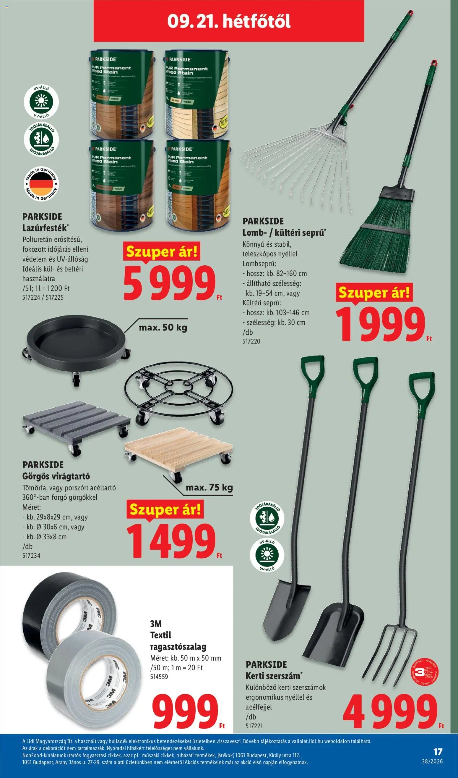 Lidl újság 2026.09.17. Lidl Nonfood kínálatunk