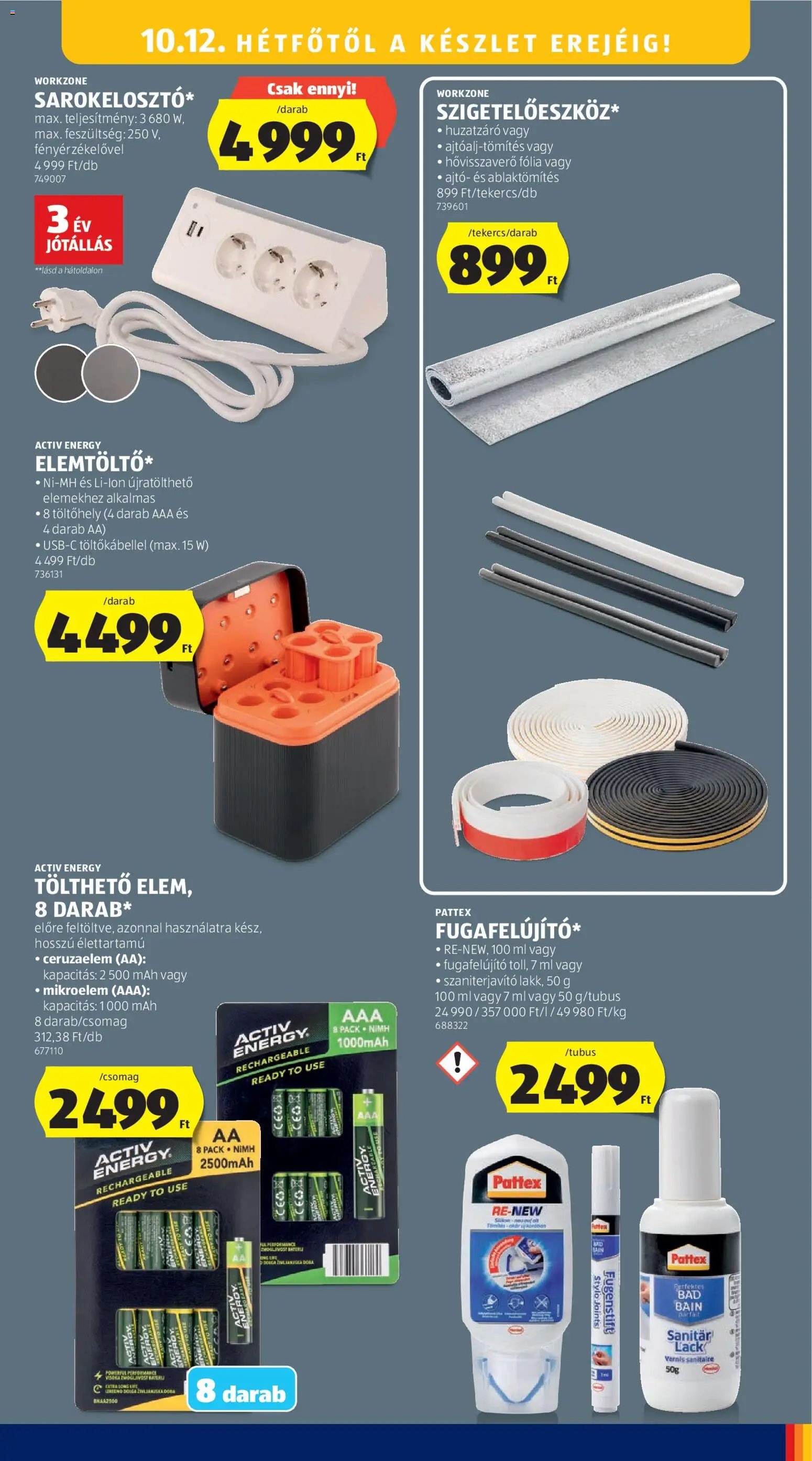 Aldi újság 2026.10.08. Aldi Középső sor termékei