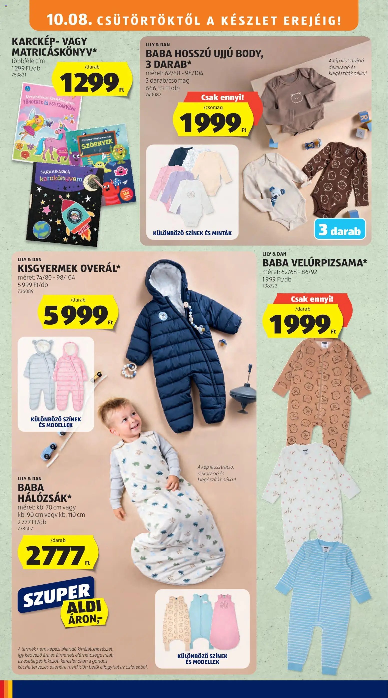 Aldi újság 2026.10.08. Aldi Középső sor termékei