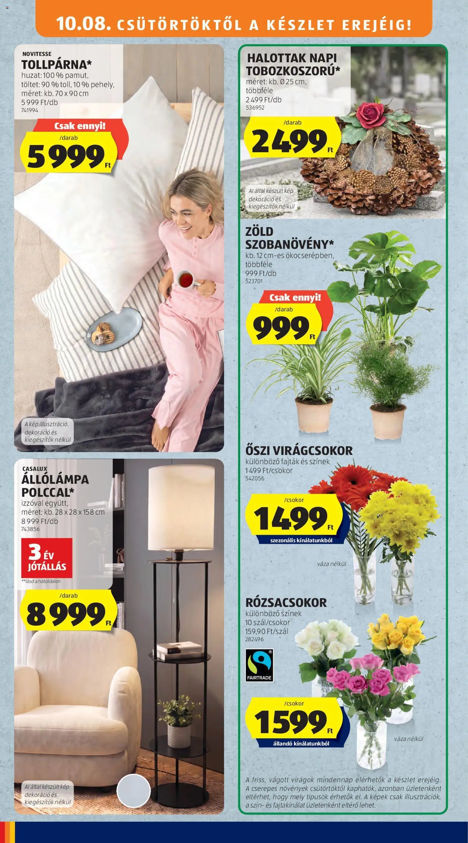 Aldi újság 2026.10.08. Aldi Középső sor termékei