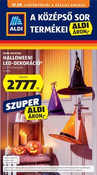 Aldi újság 2026.10.08. Aldi Középső sor termékei