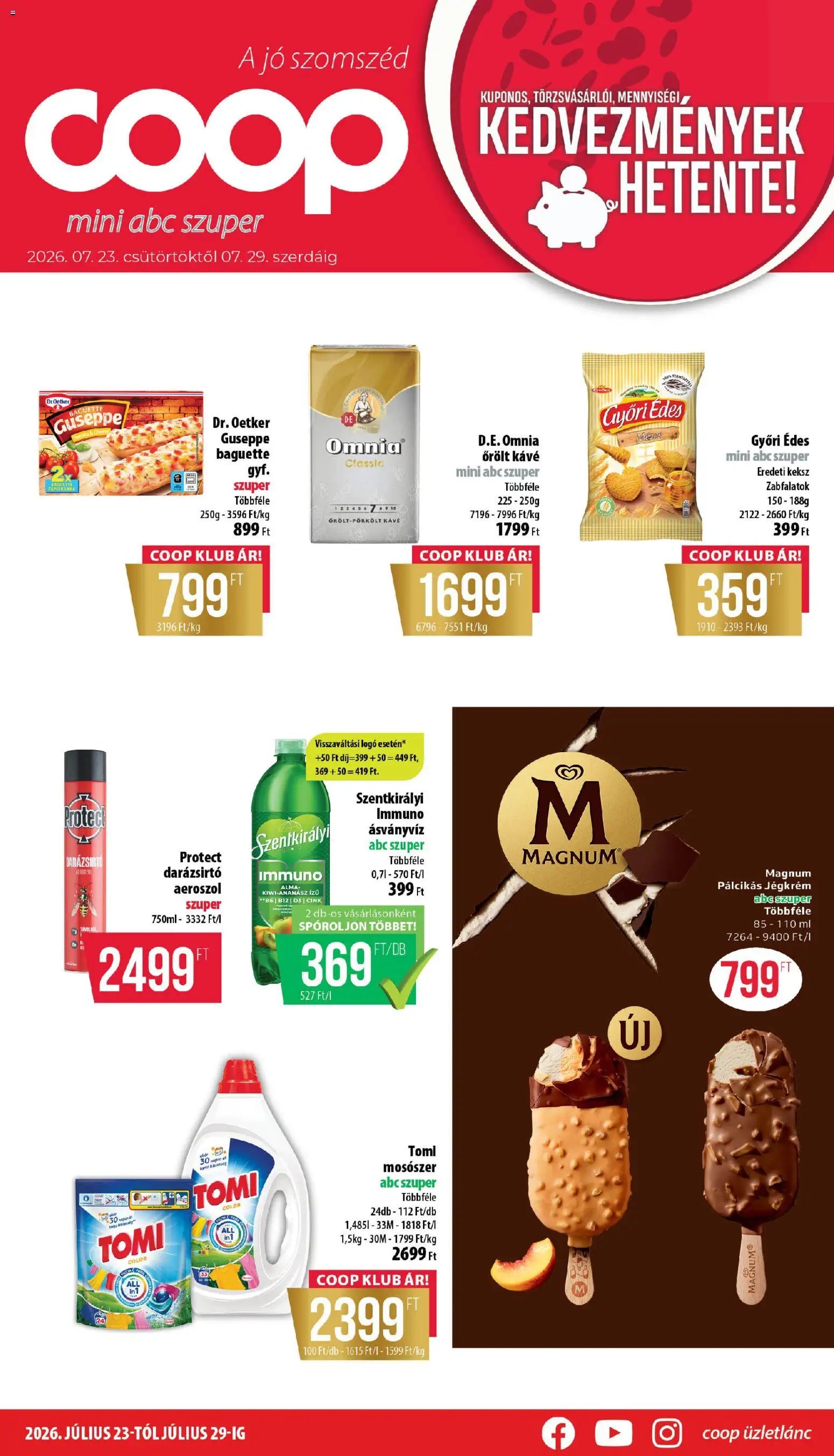 COOP újság 2026.07.23. COOP - Mini & Abc & Szuper / Nyírzem