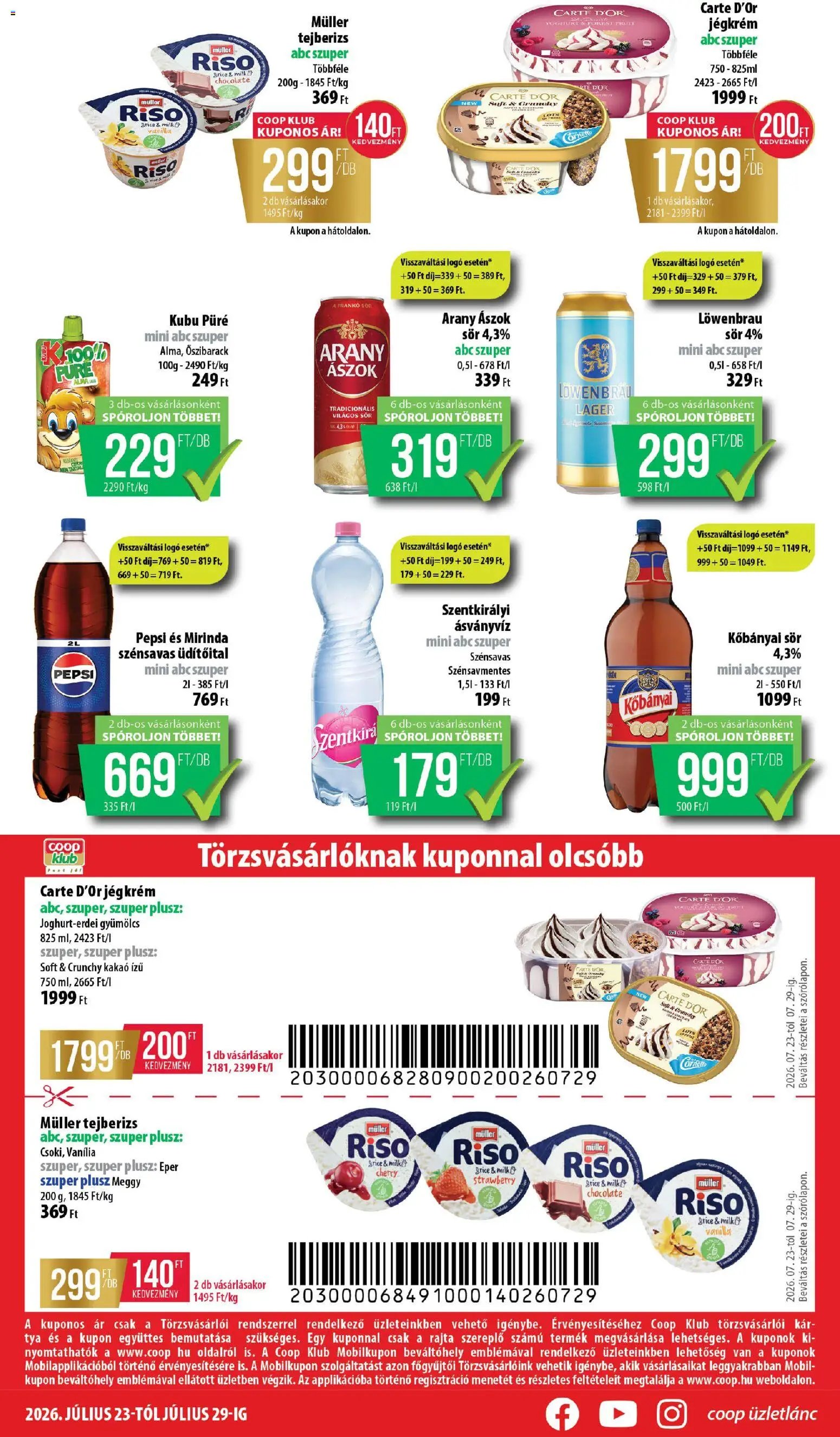 COOP újság 2026.07.23. COOP - Mini & Abc & Szuper / Nyírzem