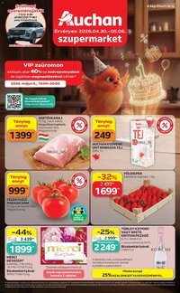 Auchan újság 2026.04.30. Auchan Szupermarket akciós újság (2026-04-30 - 2026-05-06)
