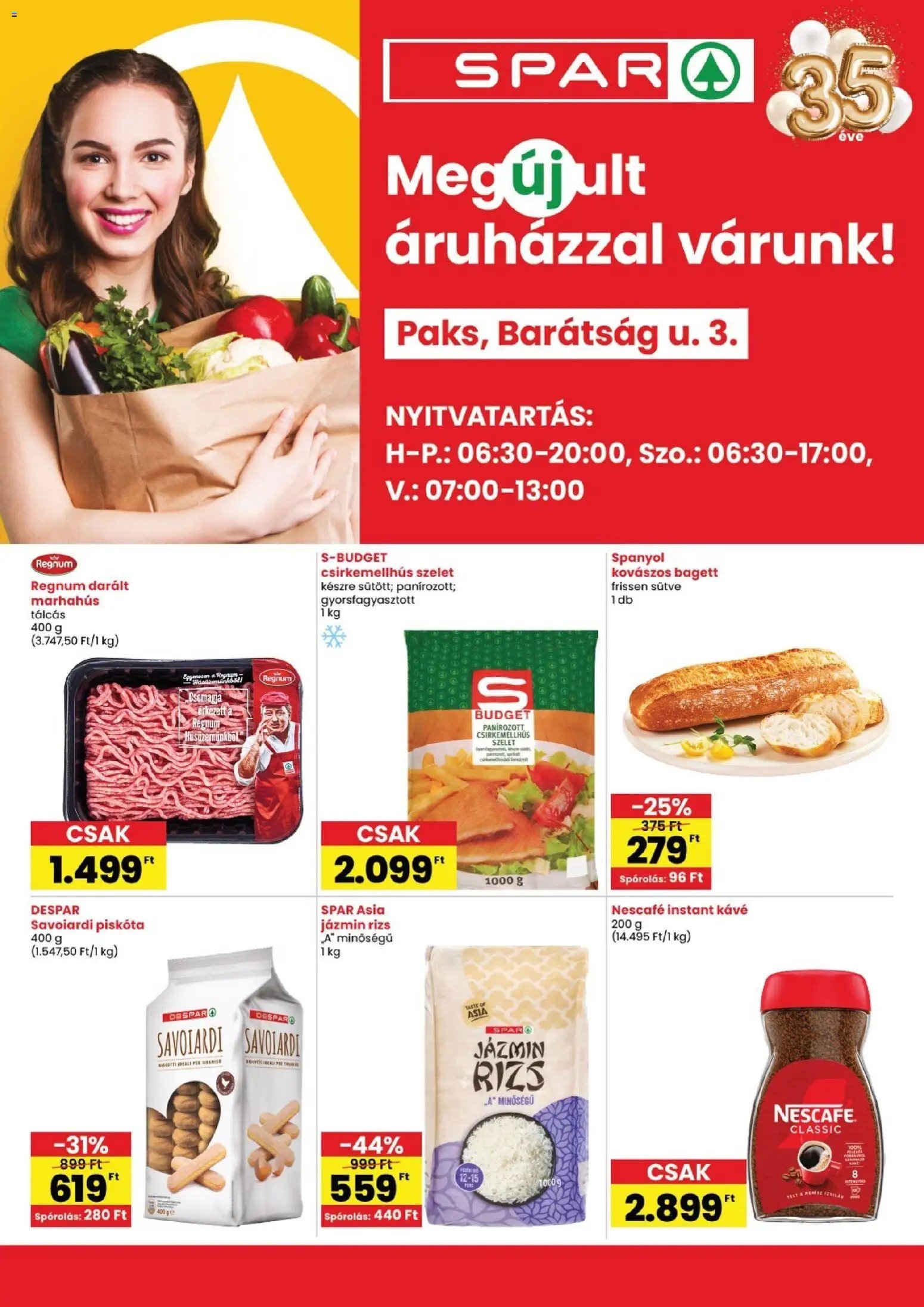 Spar újság 2026.09.10. SPAR Paks üzlet megújulás