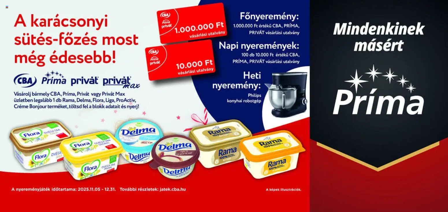 CBA Príma újság 2025.11.05. Akció (2025-11-05 - 2025-12-31)