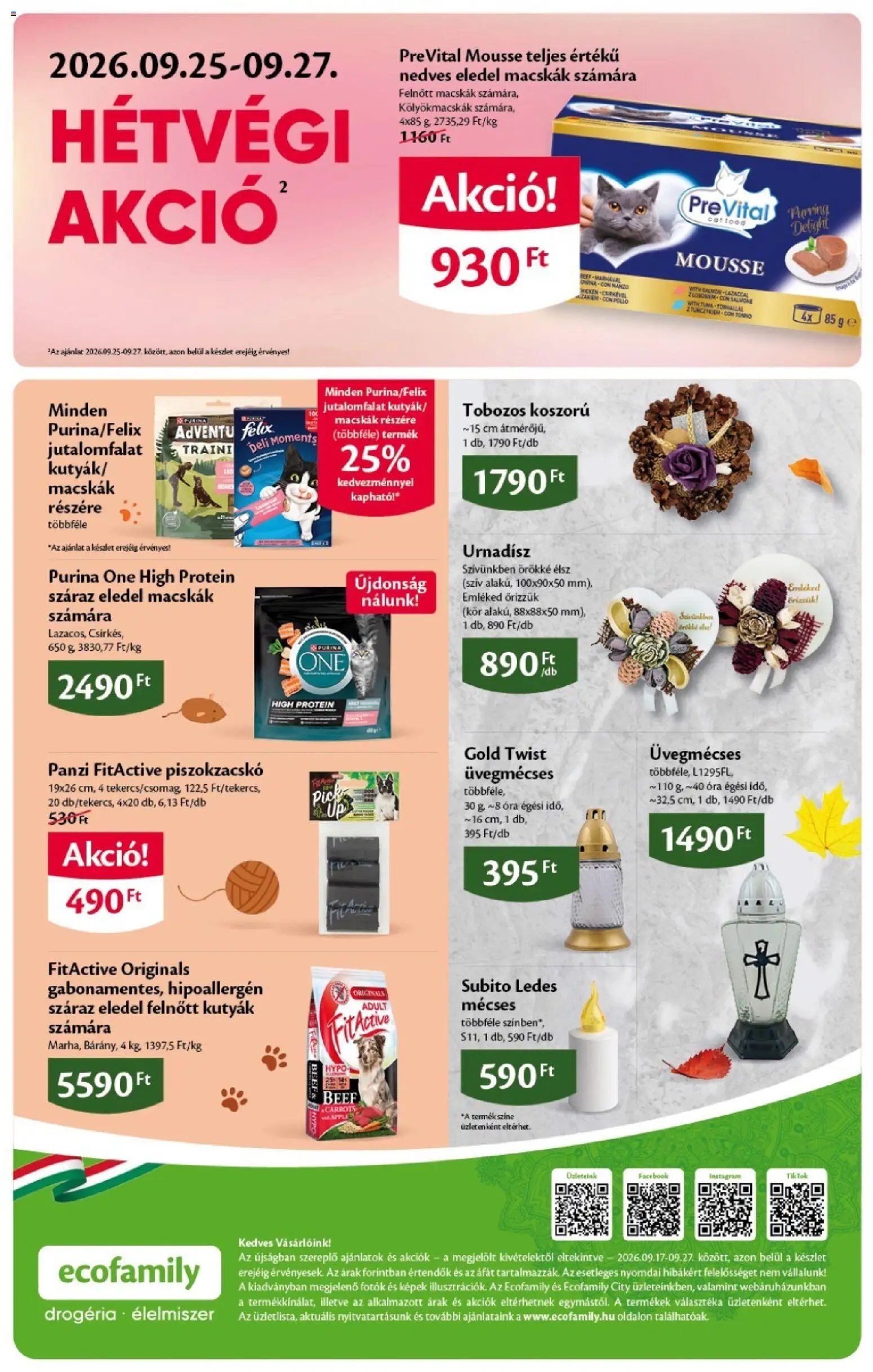 Ecofamily újság 2026.09.17. Ecofamily akciós újság