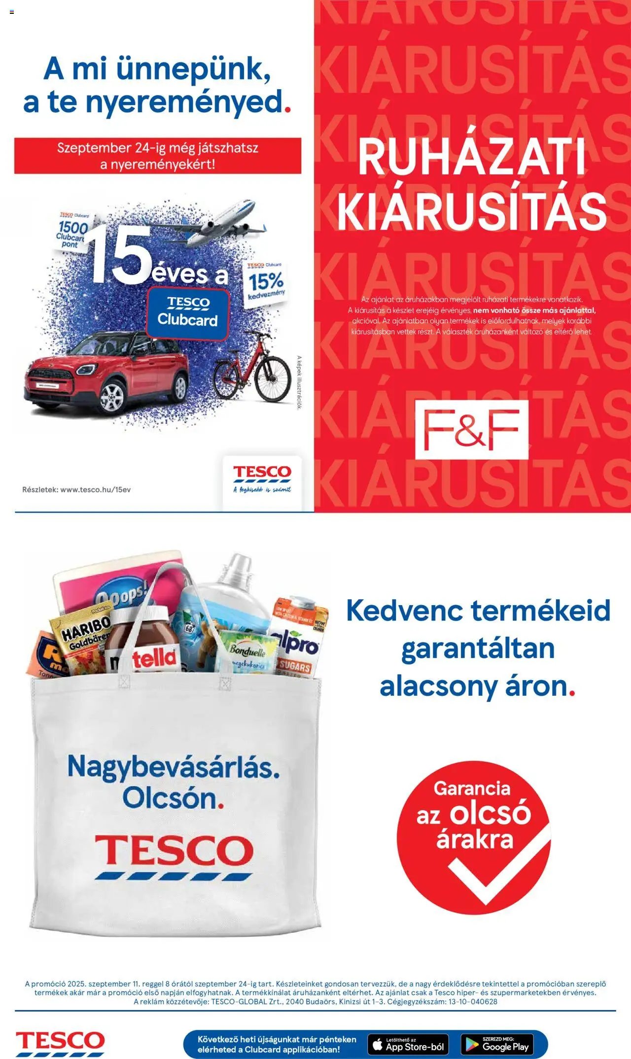 Tesco újság 2025.09.18. Akciós újság Tesco (2025-09-18 - 2025-09-24)