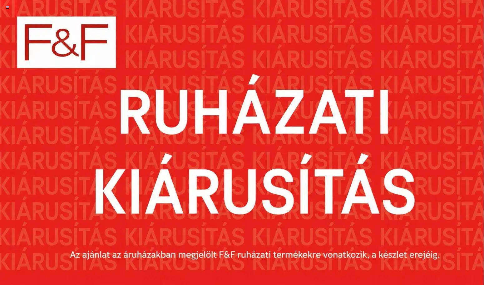 F&F újság 2026.07.23. F&F akciós újság
